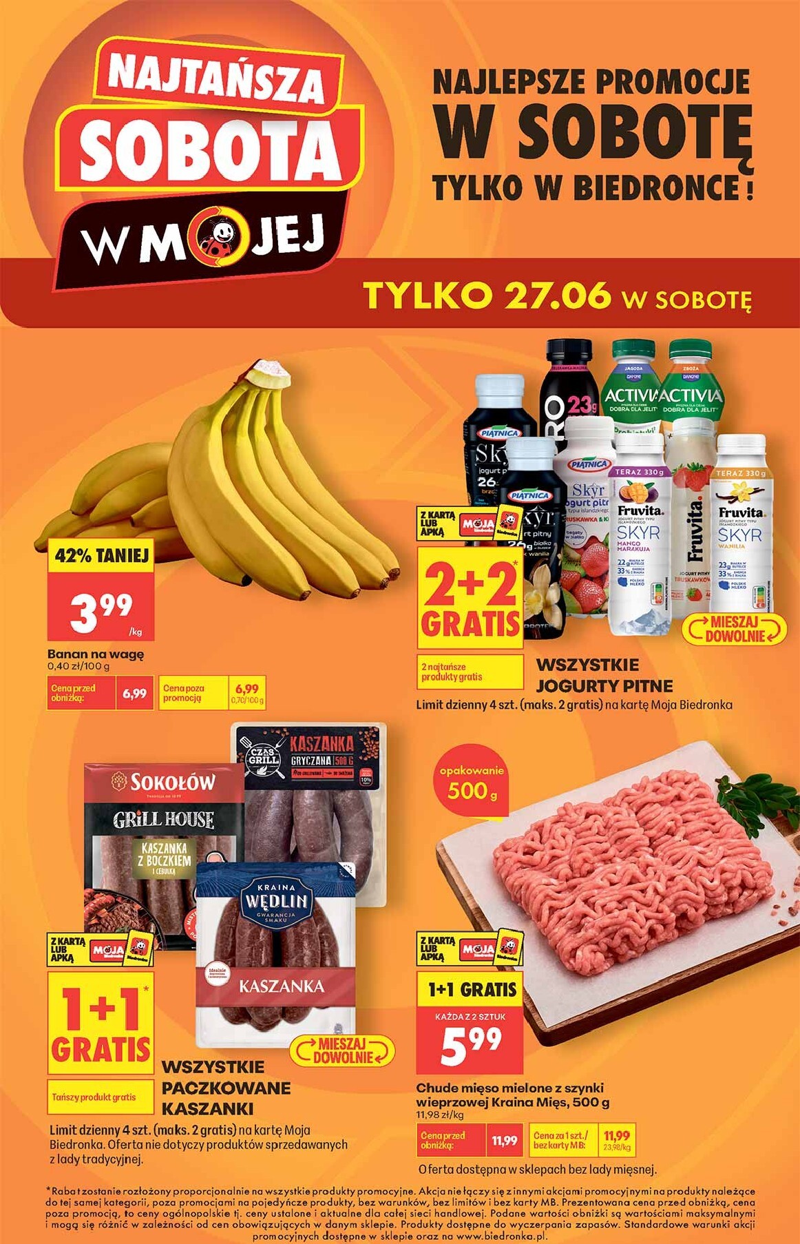 biedronka - Nowa gazetka Biedronka - Najtansza sobota ważna od 27.06.2026 - 27.06.2026