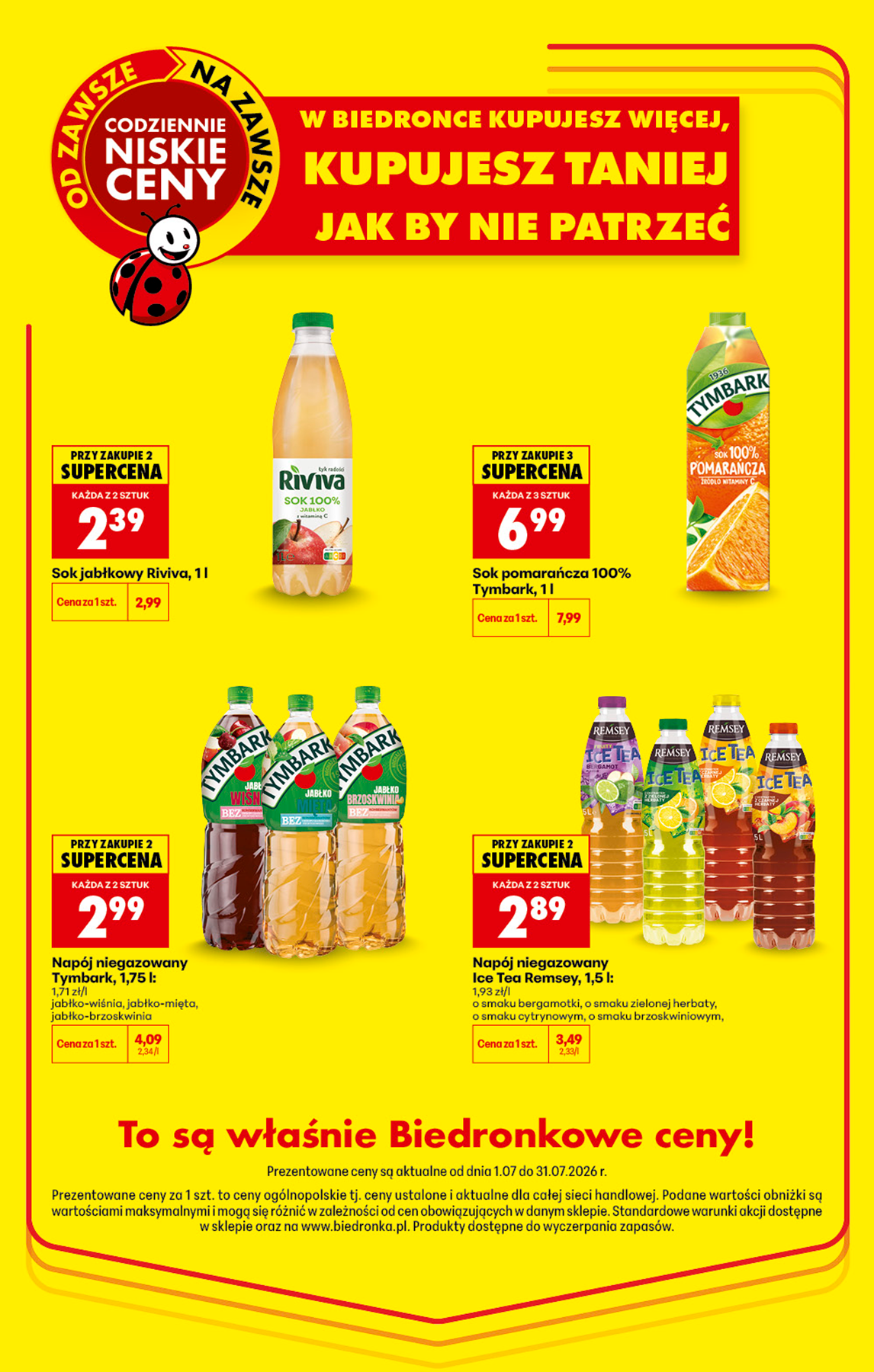 biedronka - Aktualna gazetka Biedronka - Niższe ceny regularne ważna od 03.07.2026 do 30.07.2026