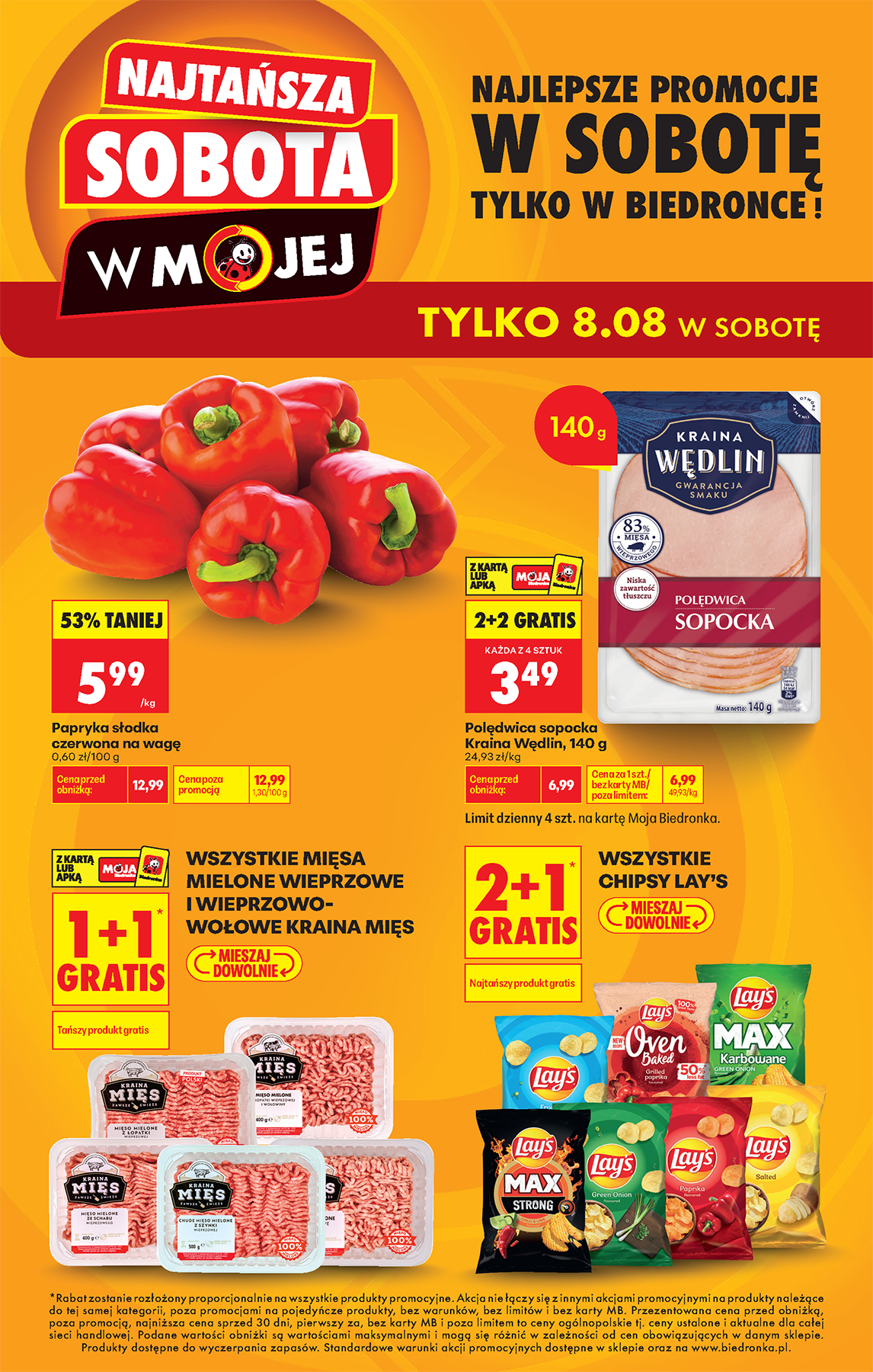 biedronka - Aktualna gazetka Biedronka - Najtańsza sobota ważna od 07.08.2026 do 08.08.2026