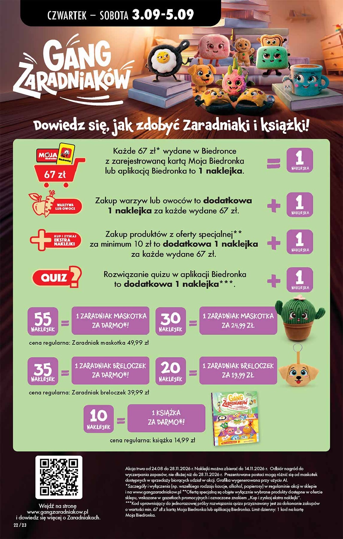biedronka - Aktualna gazetka Biedronka - Gang zaradniaków ważna od 03.09.2026 do 05.09.2026
