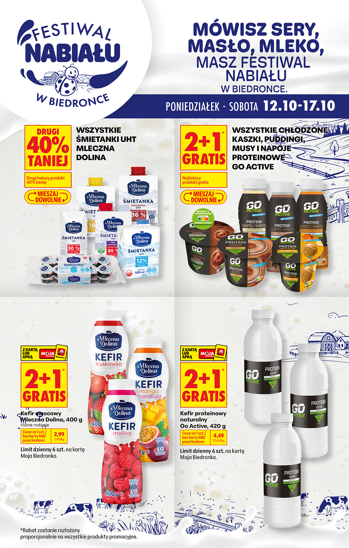 biedronka - Aktualna gazetka Biedronka - Festiwal nabiału ważna od 12.10.2026 do 17.10.2026