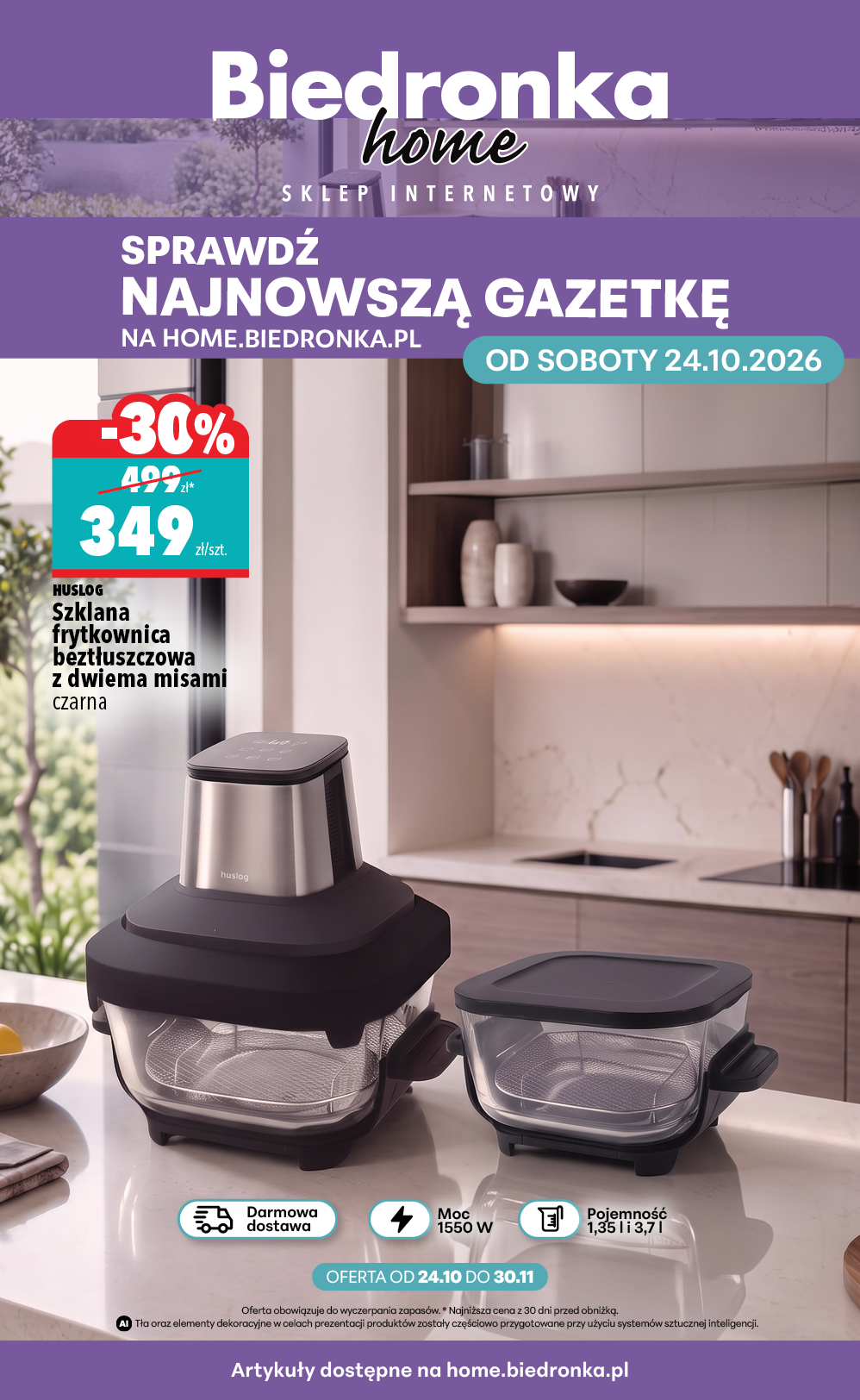 biedronka - Aktualna gazetka Biedronka - Home ważna od 24.10.2026 do 30.11.2026 - page: 1