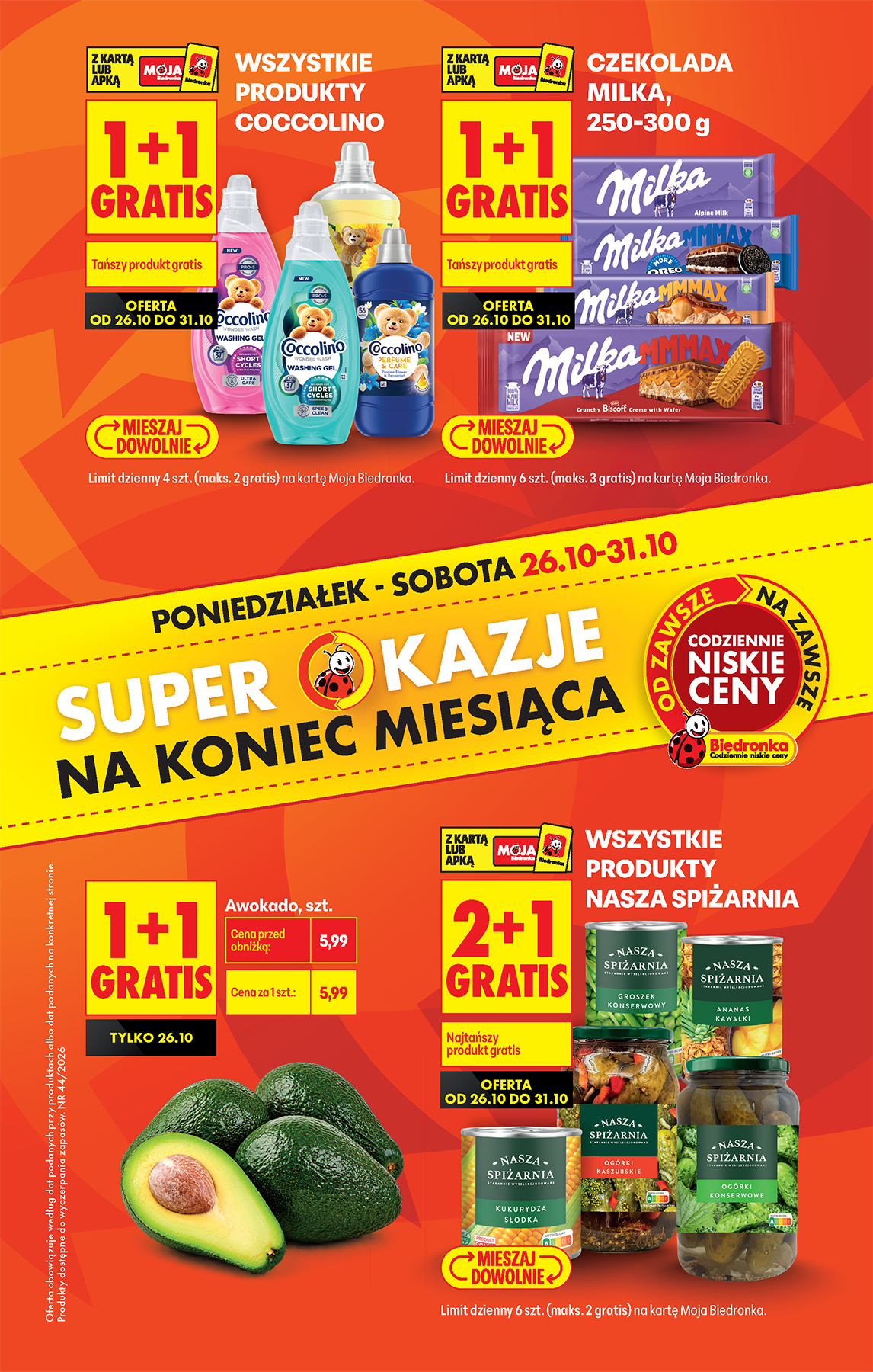 biedronka - Nowa gazetka Biedronka - Super okazje na koniec miesiąca ważna od 26.10.2026 do 31.10.2026