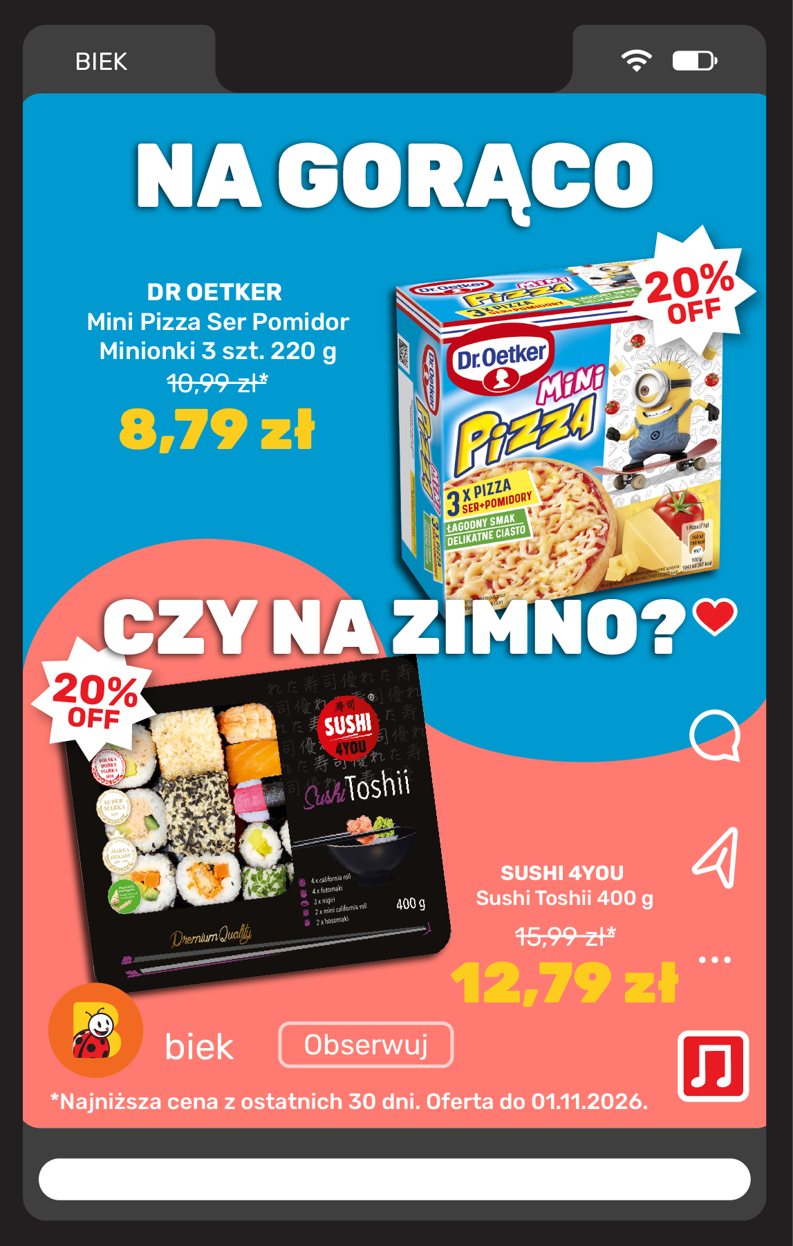 biedronka - Aktualna gazetka Biedronka - Biek ważna od 30.10.2026 do 01.11.2026 - page: 22