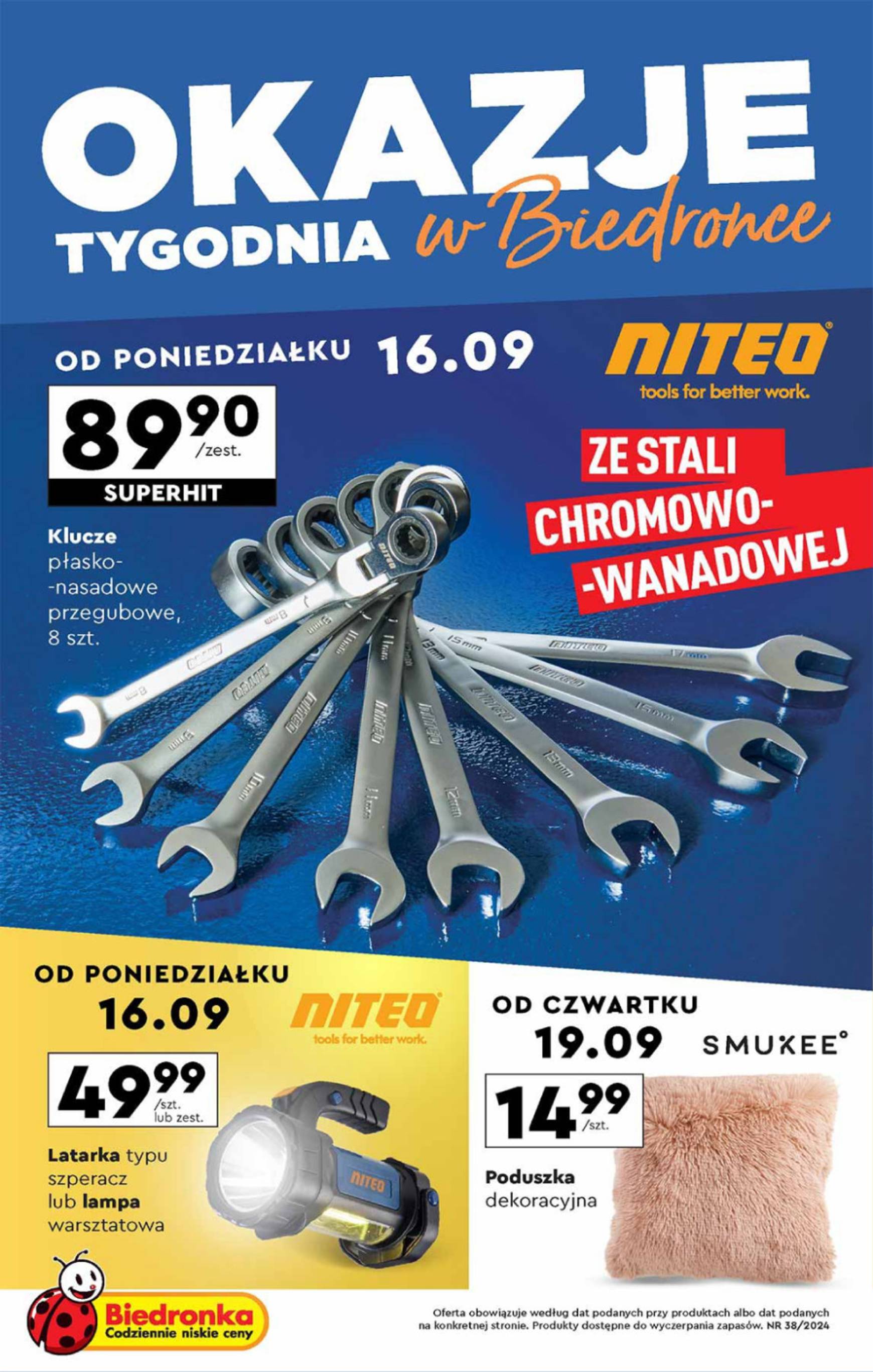 biedronka - Aktualna Biedronka - Okazje tygodnia gazetka ważna od 16.09. - 02.10. - page: 1