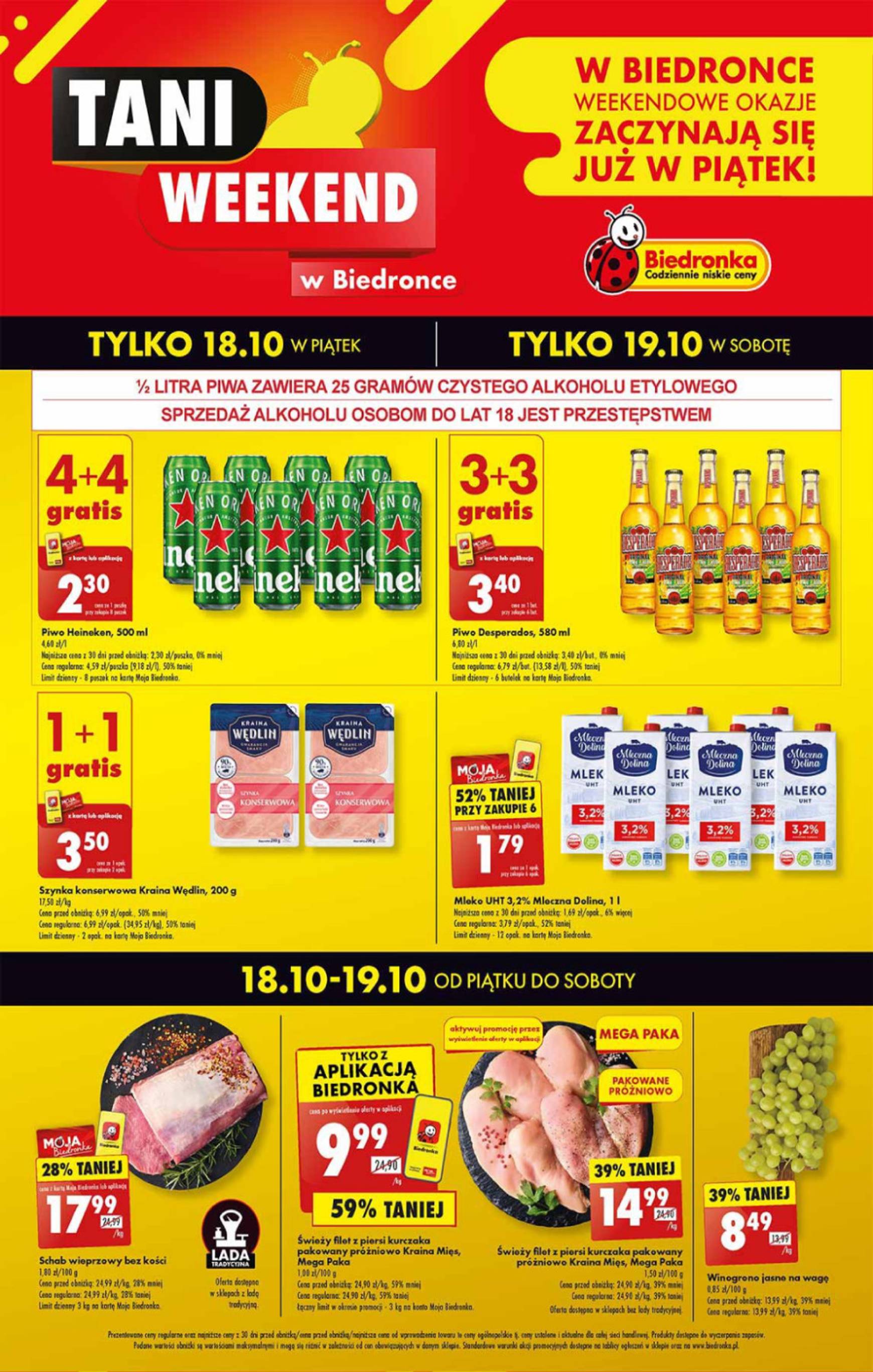 biedronka - Biedronka - Tani weekend gazetka ważna od 18.10. - 19.10. - page: 1