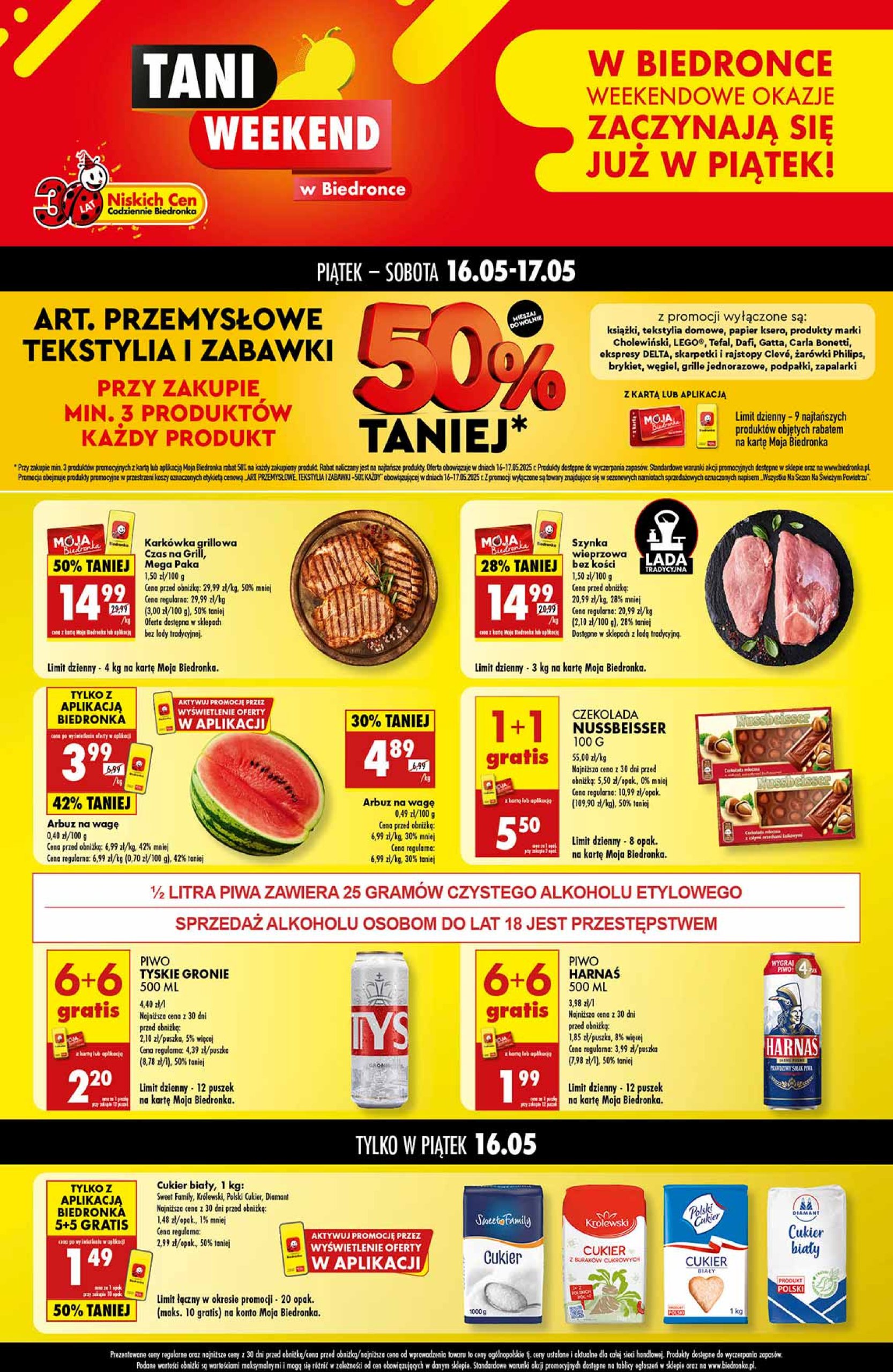 biedronka - Biedronka - Tani weekend gazetka ważna od 16.05. - 17.05.