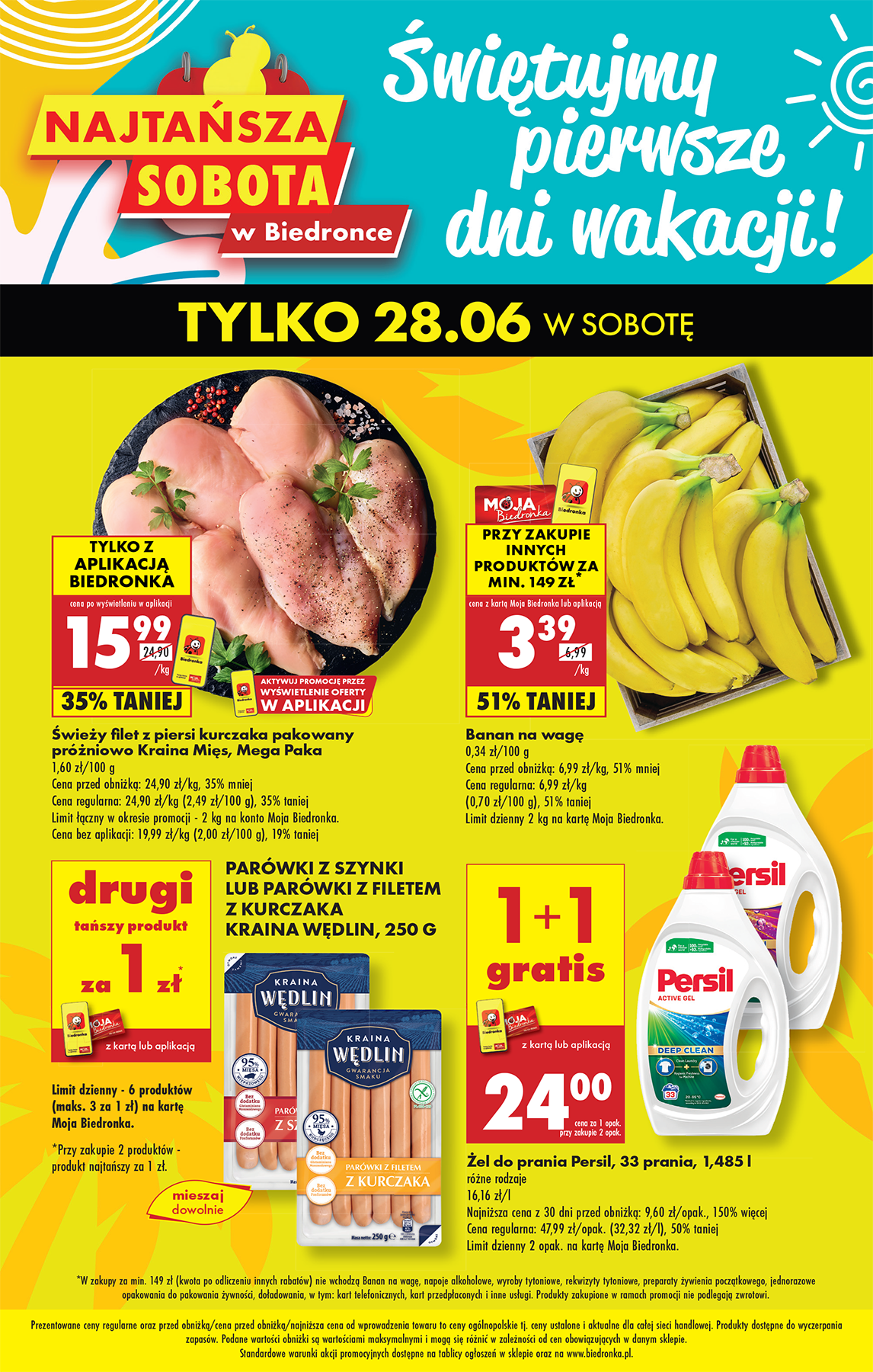 biedronka - Gazetka Biedronka - Najtańsza sobota ważna od 28.05. - 28.06.