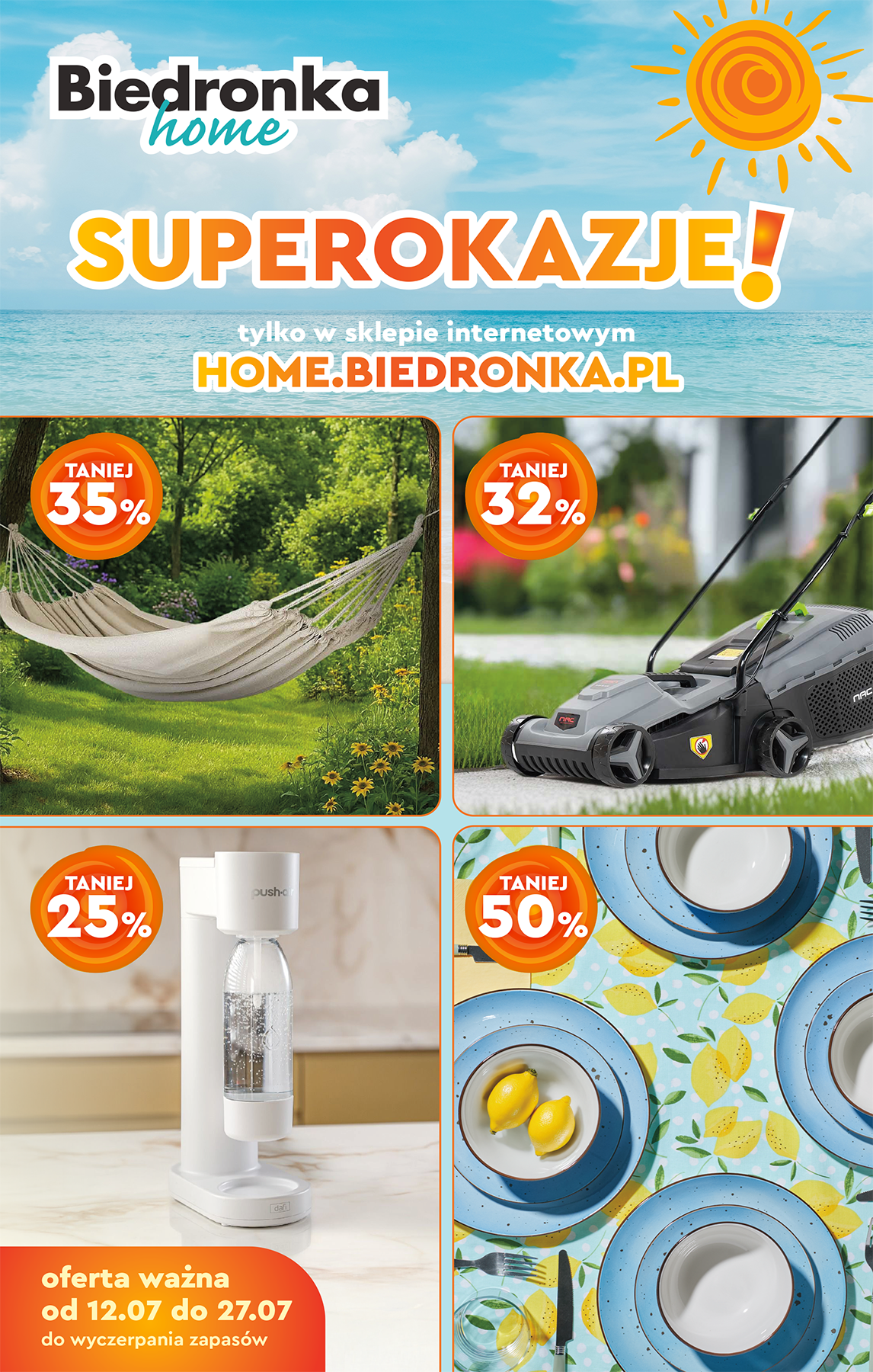 biedronka - Gazetka Biedronka - Home ważna od 12.07. - 27.07.