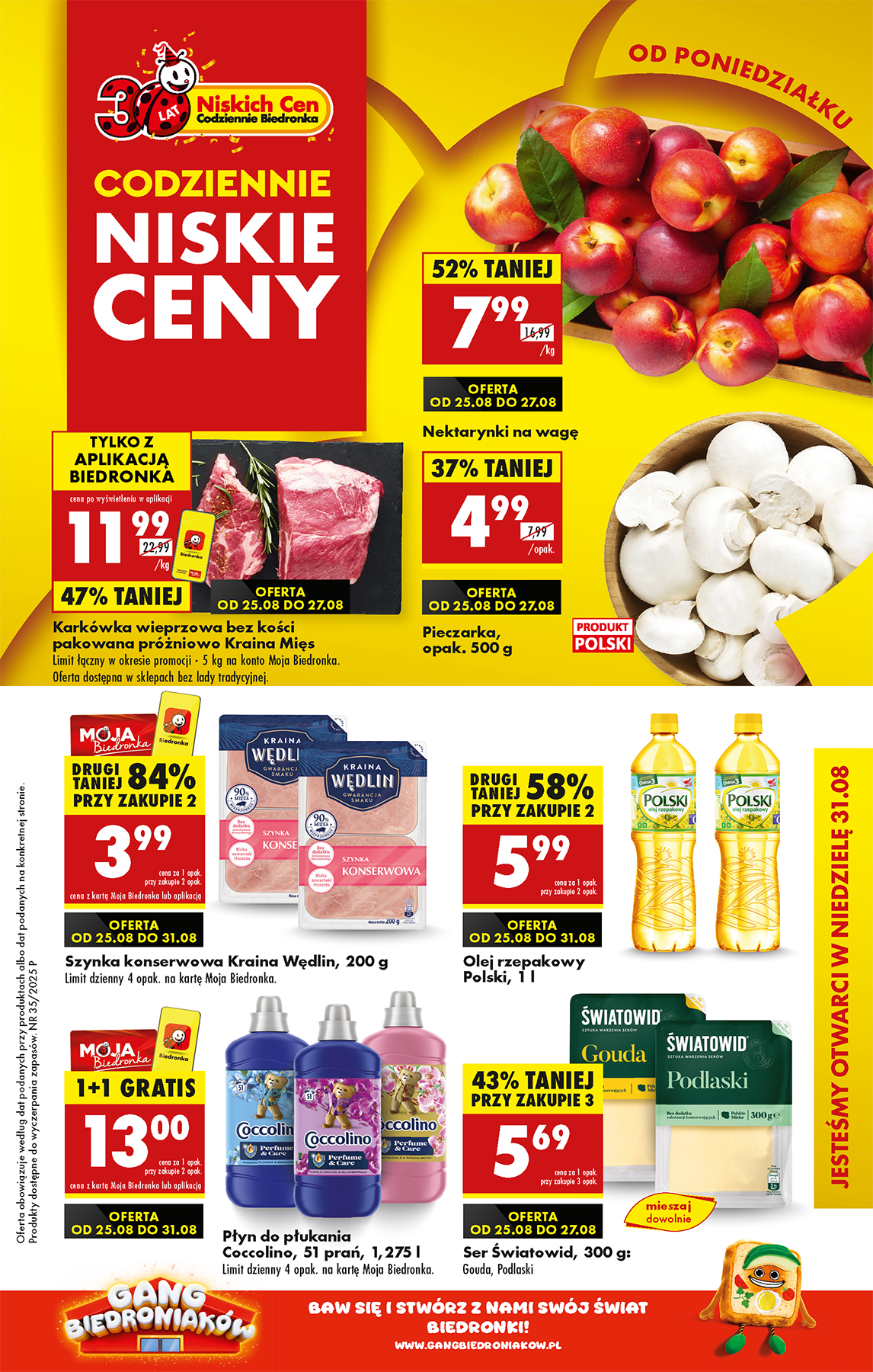 biedronka - Gazetka Biedronka - ważna od 25.08. do 30.08.