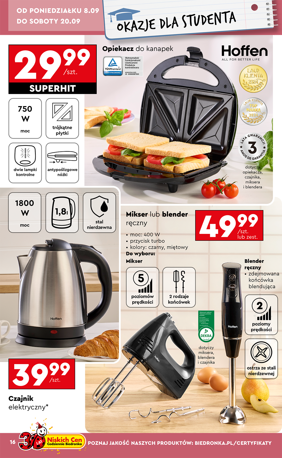 biedronka - Gazetka Biedronka - Hity i inspiracje - ważna od 11.09. do 24.09. - page: 18 biedronka - Gazetka Biedronka - Hity i inspiracje - ważna od 11.09. do 24.09. - page: 18
