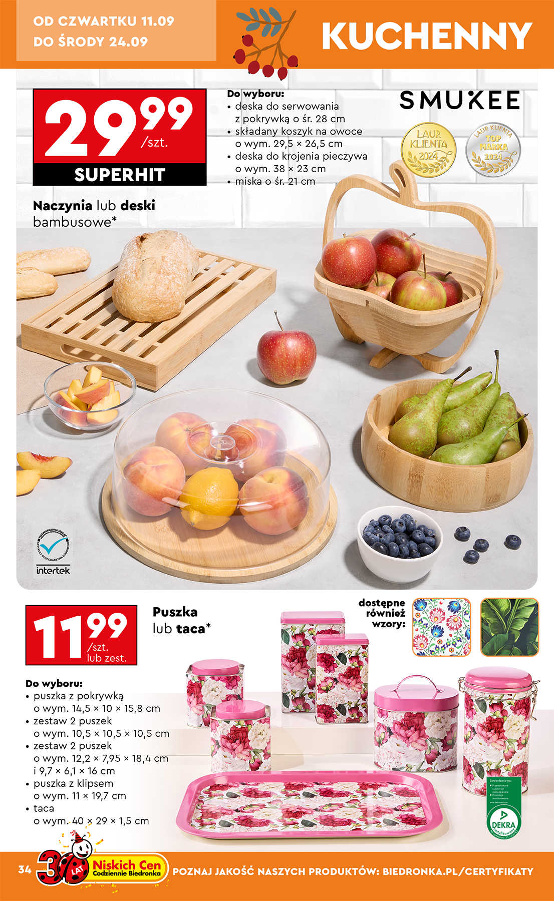 biedronka - Gazetka Biedronka - Hity i inspiracje - ważna od 11.09. do 24.09. - page: 36 biedronka - Gazetka Biedronka - Hity i inspiracje - ważna od 11.09. do 24.09. - page: 36