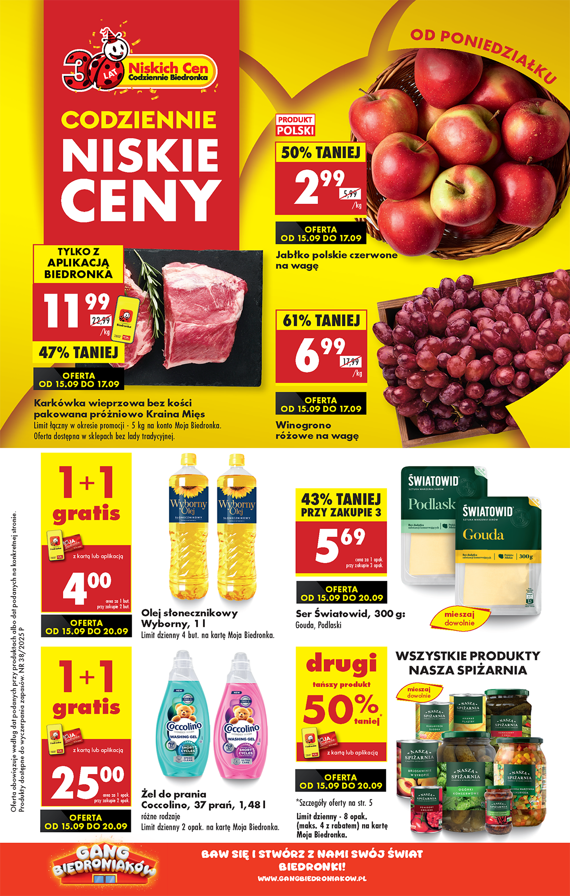 biedronka - Gazetka Biedronka - ważna od 15.09. do 20.09.