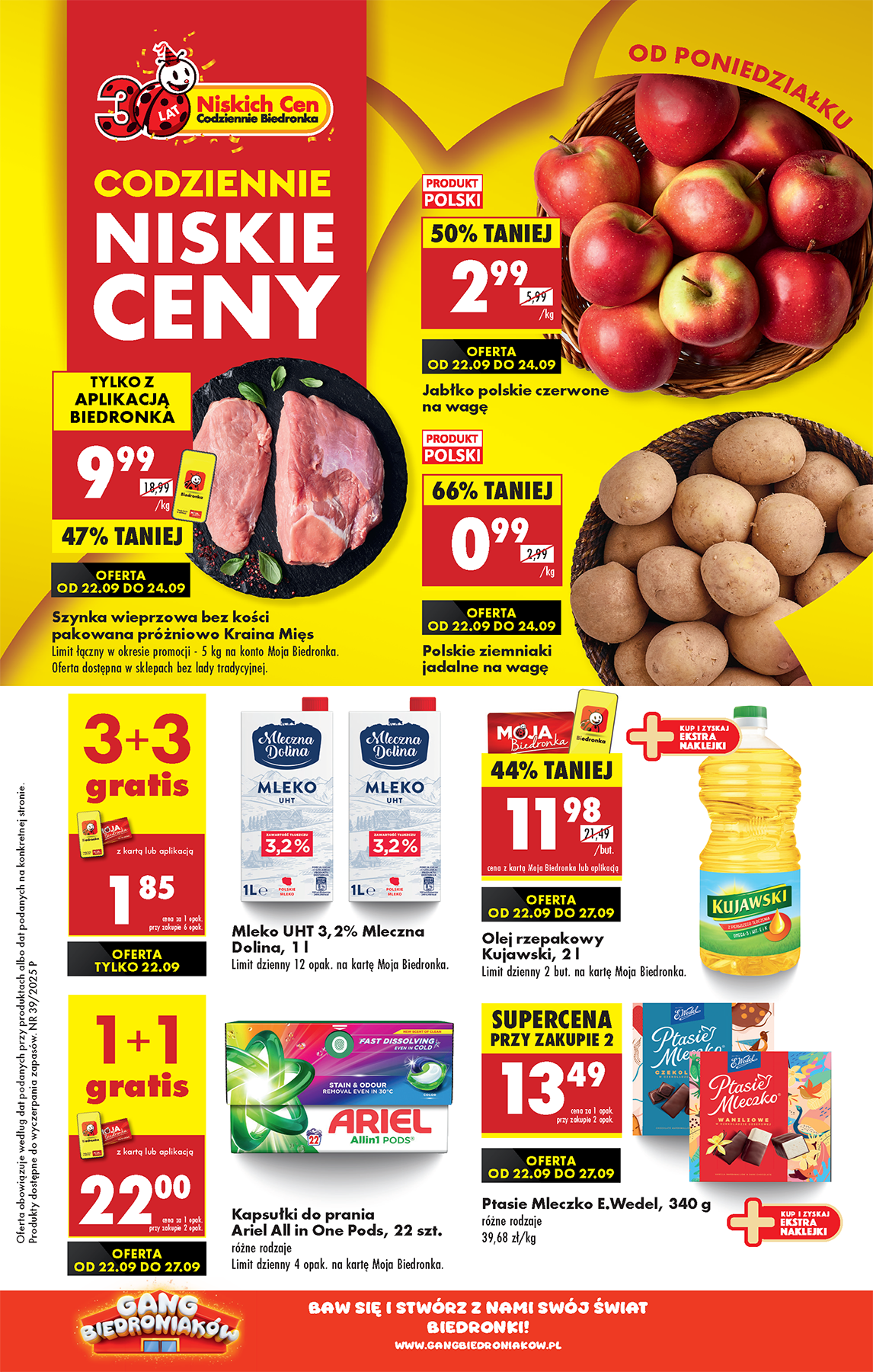 biedronka - Gazetka Biedronka - ważna od 22.09. do 27.09.