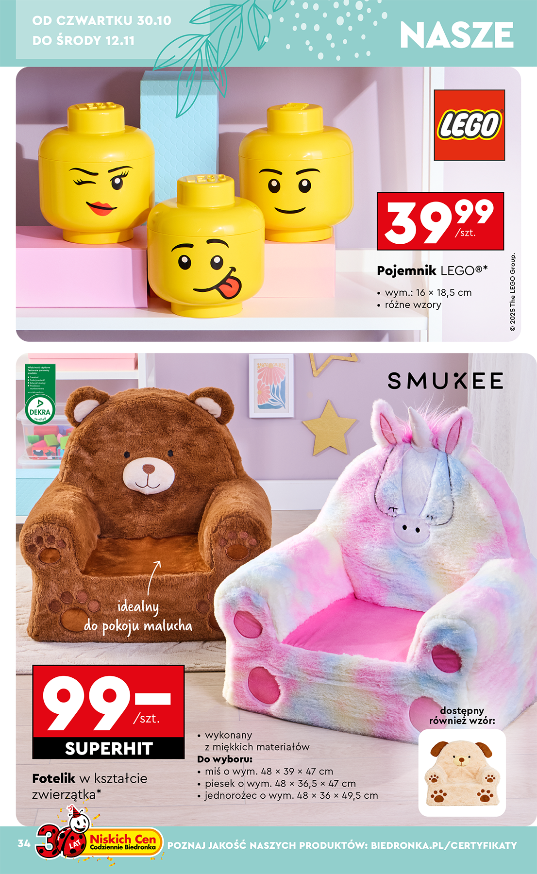 biedronka - Gazetka Biedronka - Hity i inspiracje - ważna od 27.10. do 08.11. - page: 34 biedronka - Gazetka Biedronka - Hity i inspiracje - ważna od 27.10. do 08.11. - page: 34