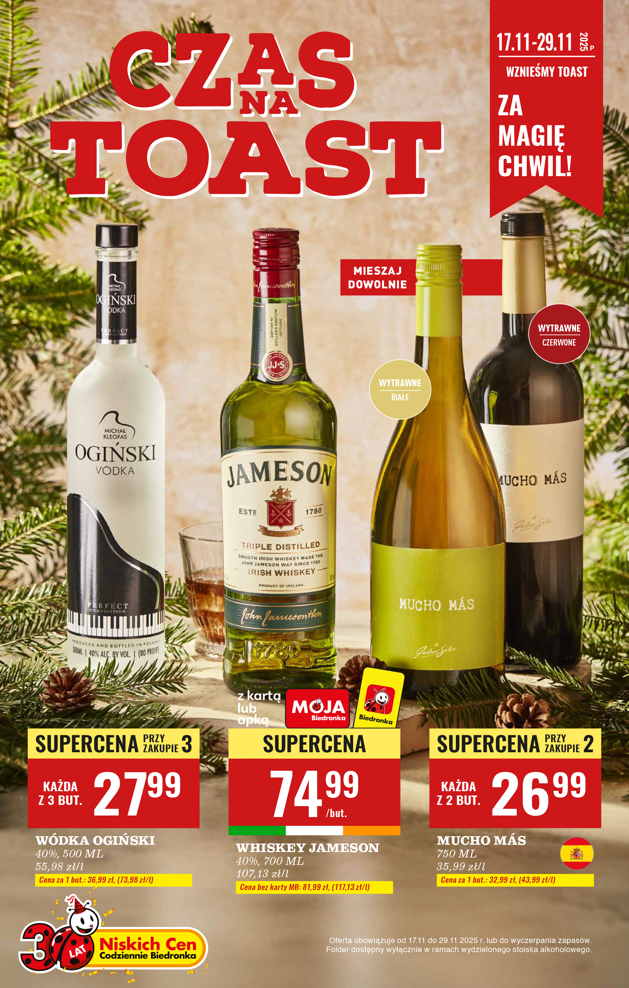 biedronka - Gazetka Biedronka - Czas na Toast - ważna od 17.11. do 29.11.