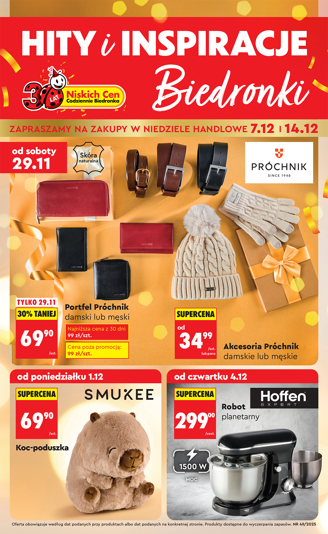 biedronka - Gazetka Biedronka - Hity i inspiracje - ważna od 29.11. do 17.12.