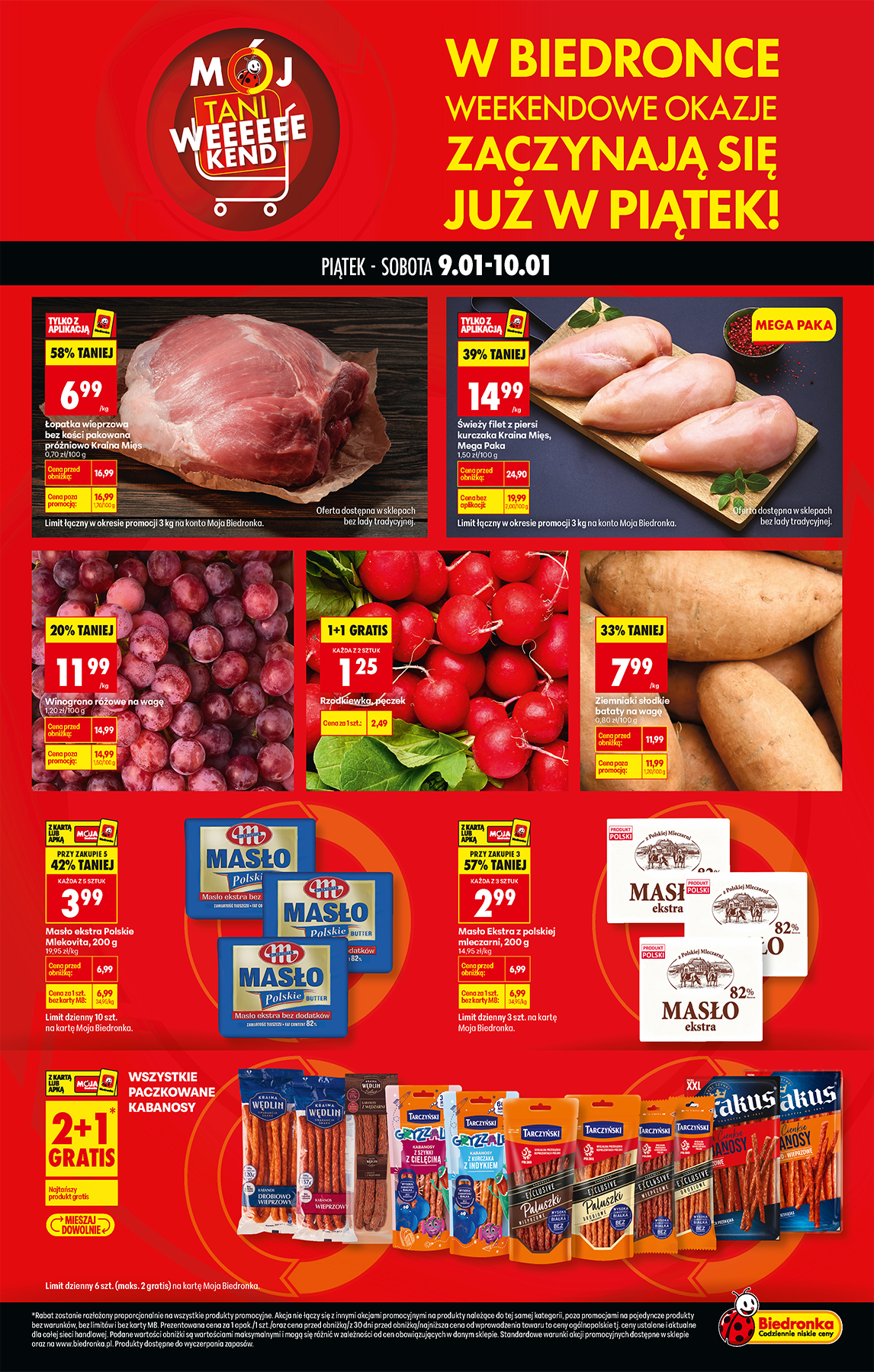 biedronka - Gazetka Biedronka - Tani weekend - ważna od 09.01. do 10.01.