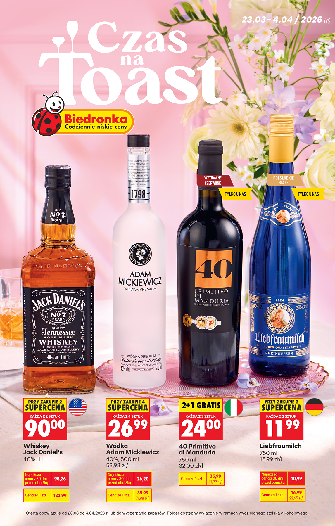 biedronka - Gazetka Biedronka - Alkohole - ważna od 23.03.2026 do 04.04.2026
