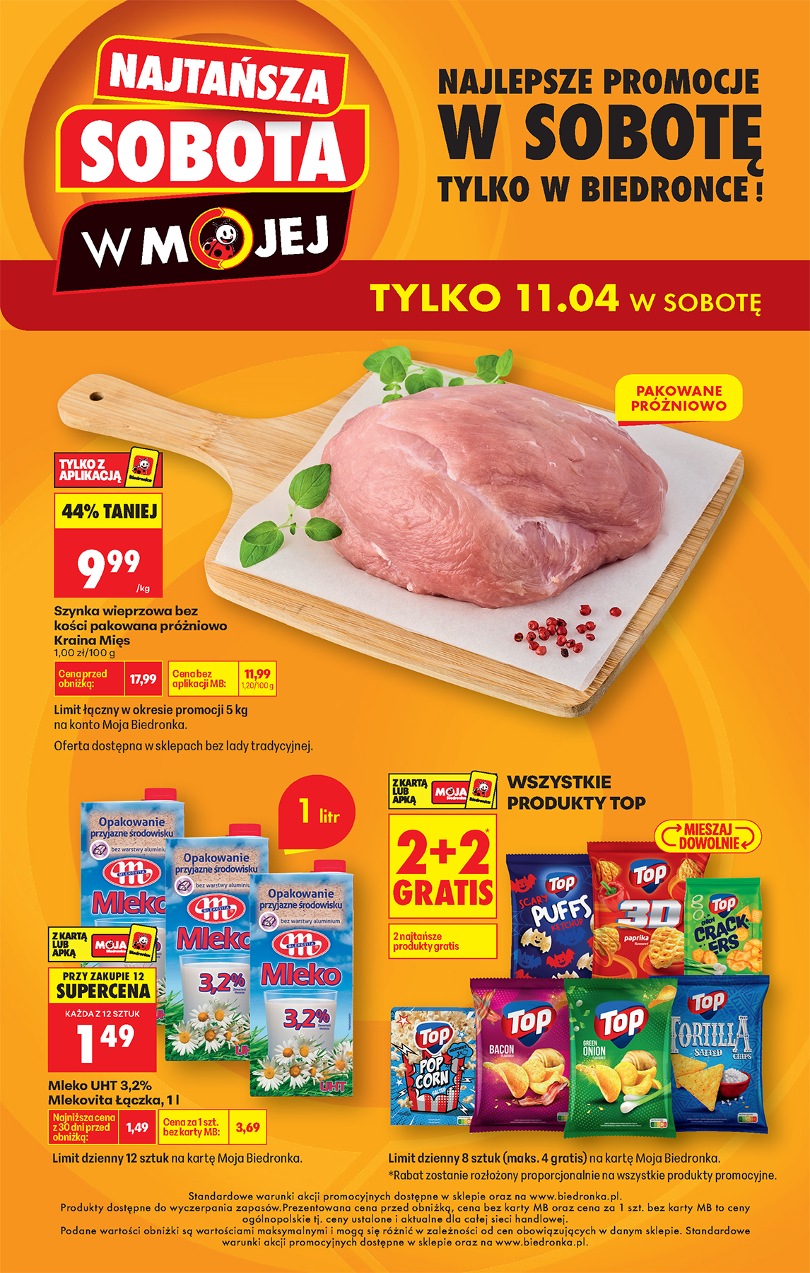 biedronka - Aktualna gazetka Biedronka - Najtańszy sobota ważna od 11.04.2026 - 11.04.2026