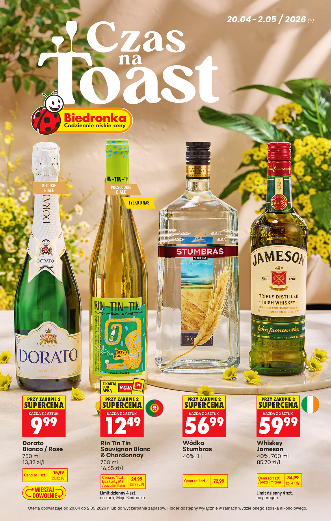 biedronka - Nowa gazetka Biedronka - Alkohole ważna od 20.04.2026 do 02.05.2026