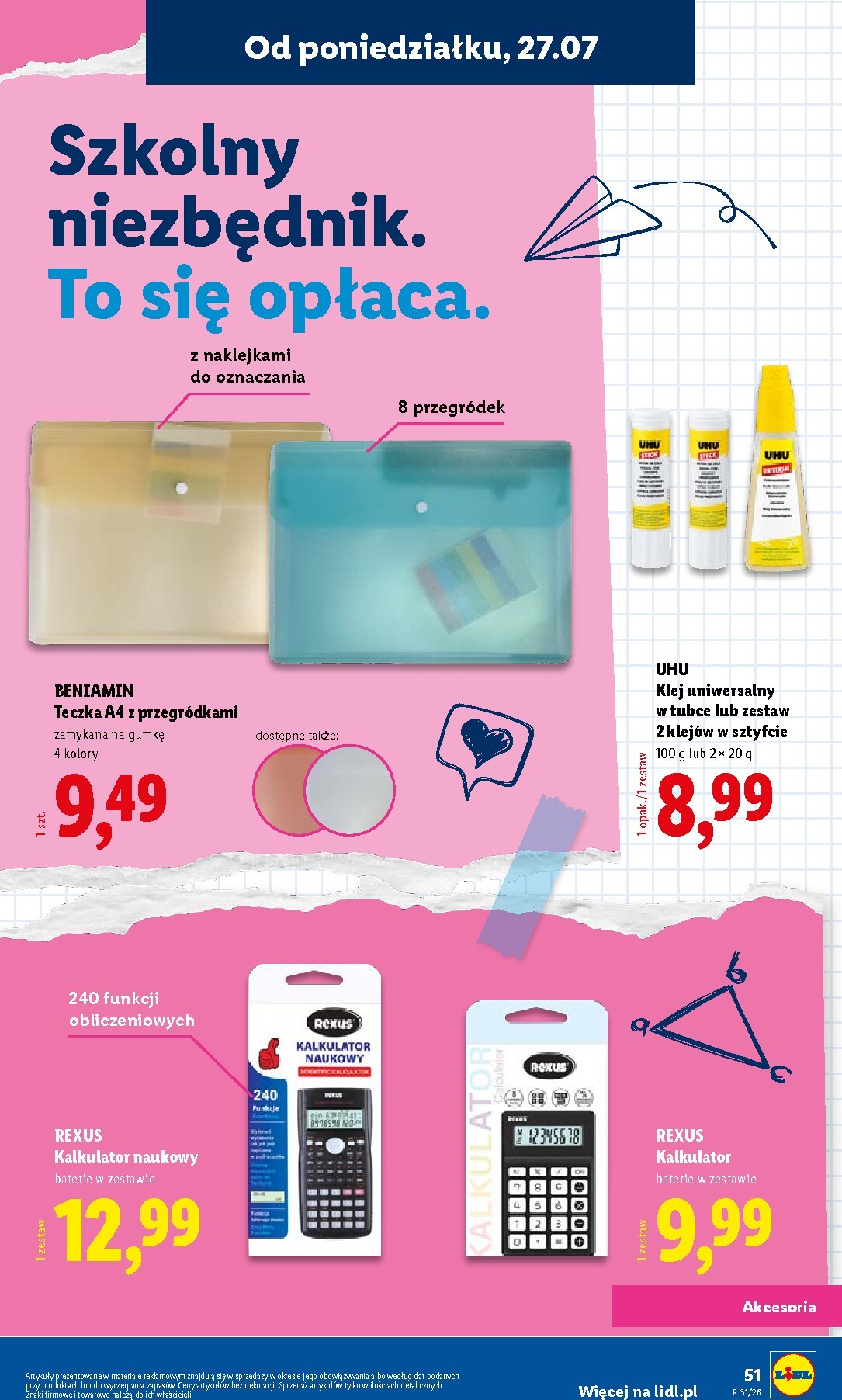lidl - Aktualna gazetka Lidl - Kompletna wyprawka w megacenach ważna od 09.07.2026 do 31.07.2026 - page: 51