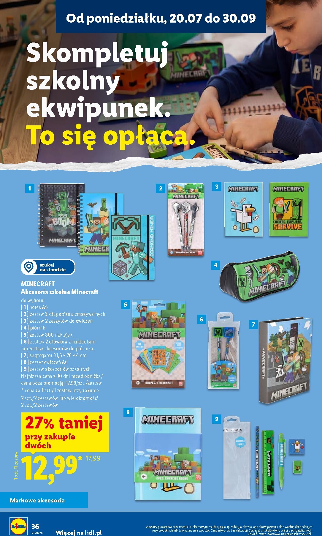 lidl - Aktualna gazetka Lidl - Kompletna wyprawka w megacenach ważna od 09.07.2026 do 31.07.2026 - page: 36