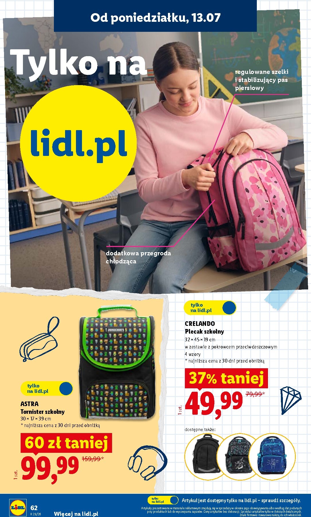 lidl - Aktualna gazetka Lidl - Kompletna wyprawka w megacenach ważna od 09.07.2026 do 31.07.2026 - page: 62