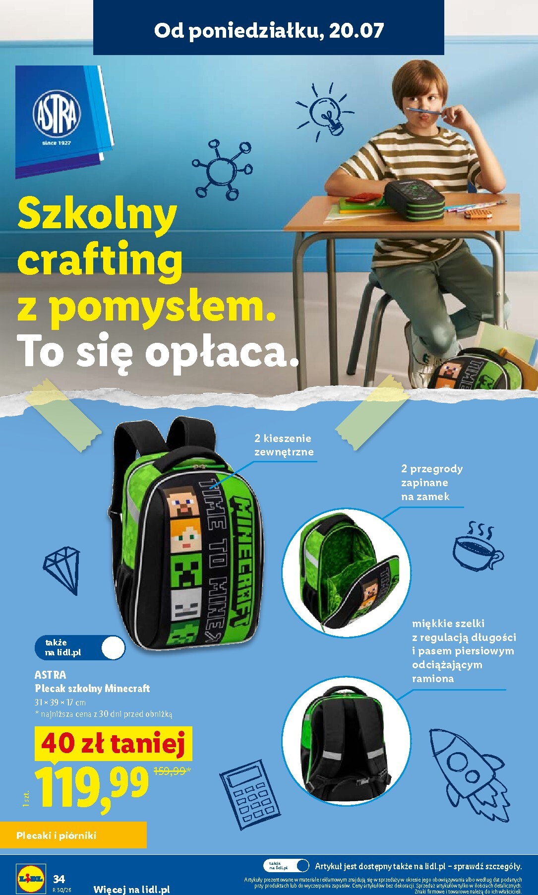 lidl - Aktualna gazetka Lidl - Kompletna wyprawka w megacenach ważna od 09.07.2026 do 30.09.2026 - page: 34