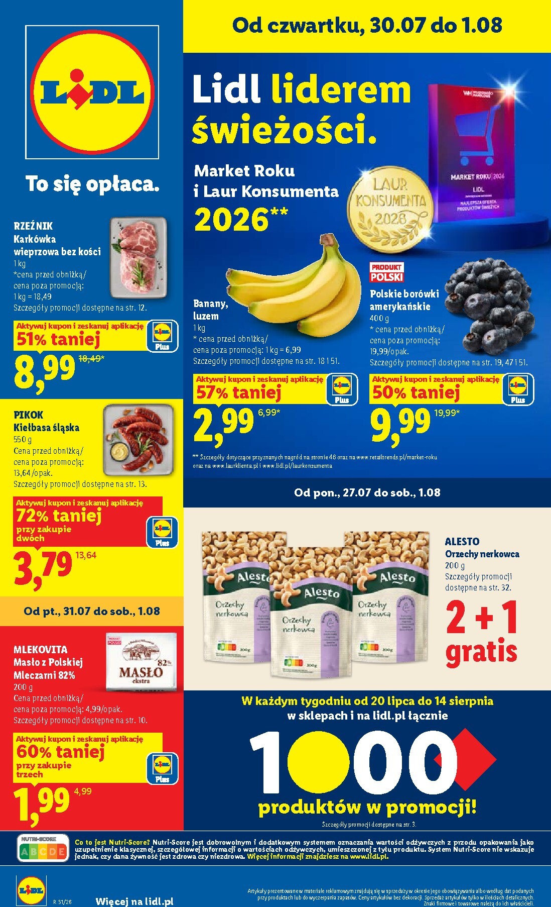 lidl - Nowa gazetka Lidl ważna od 30.07.2026 do 01.08.2026 - page: 1