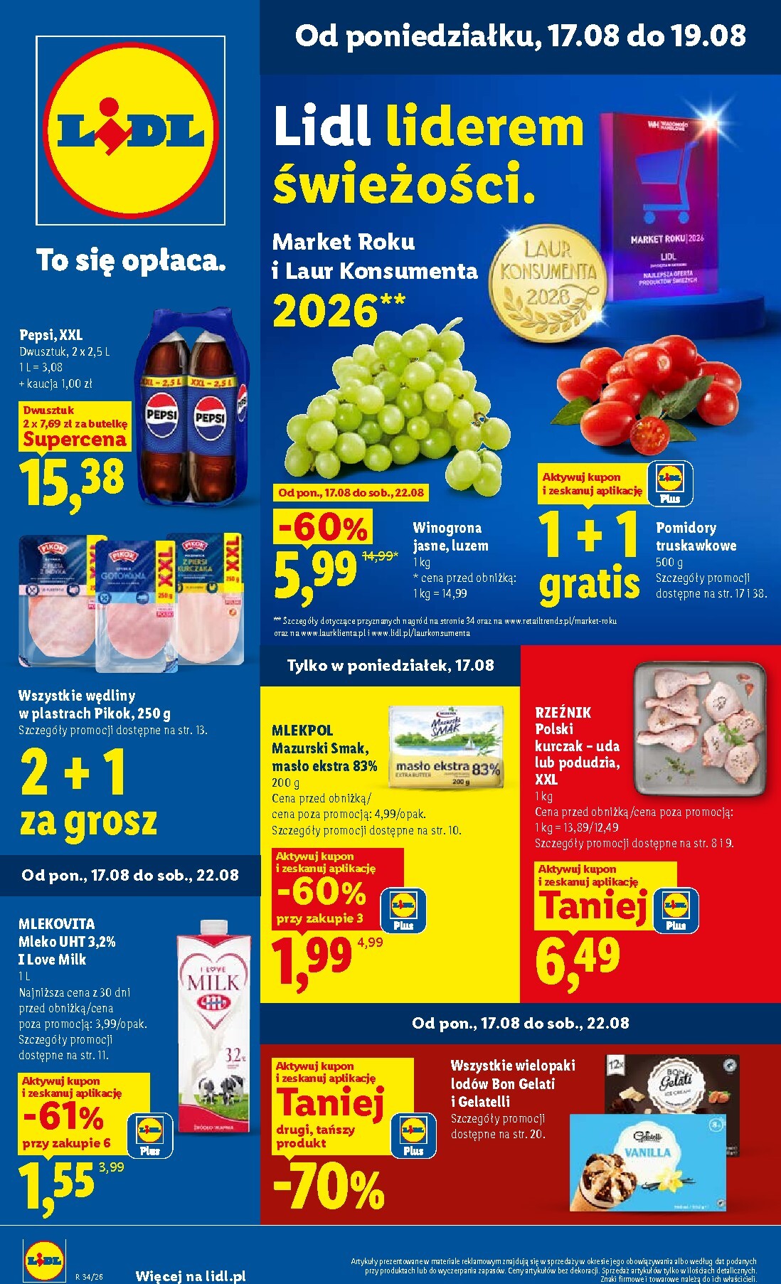 lidl - Aktualna gazetka Lidl ważna od 17.08.2026 do 19.08.2026 - page: 1