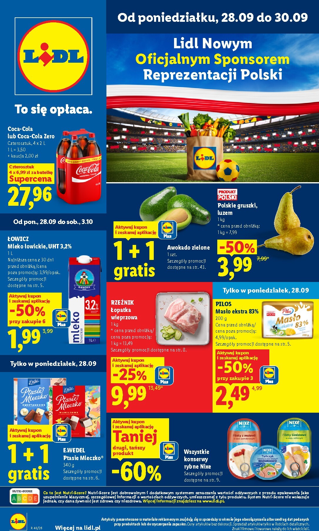 lidl - Nowa gazetka Lidl ważna od 28.09.2026 do 30.09.2026 - page: 1