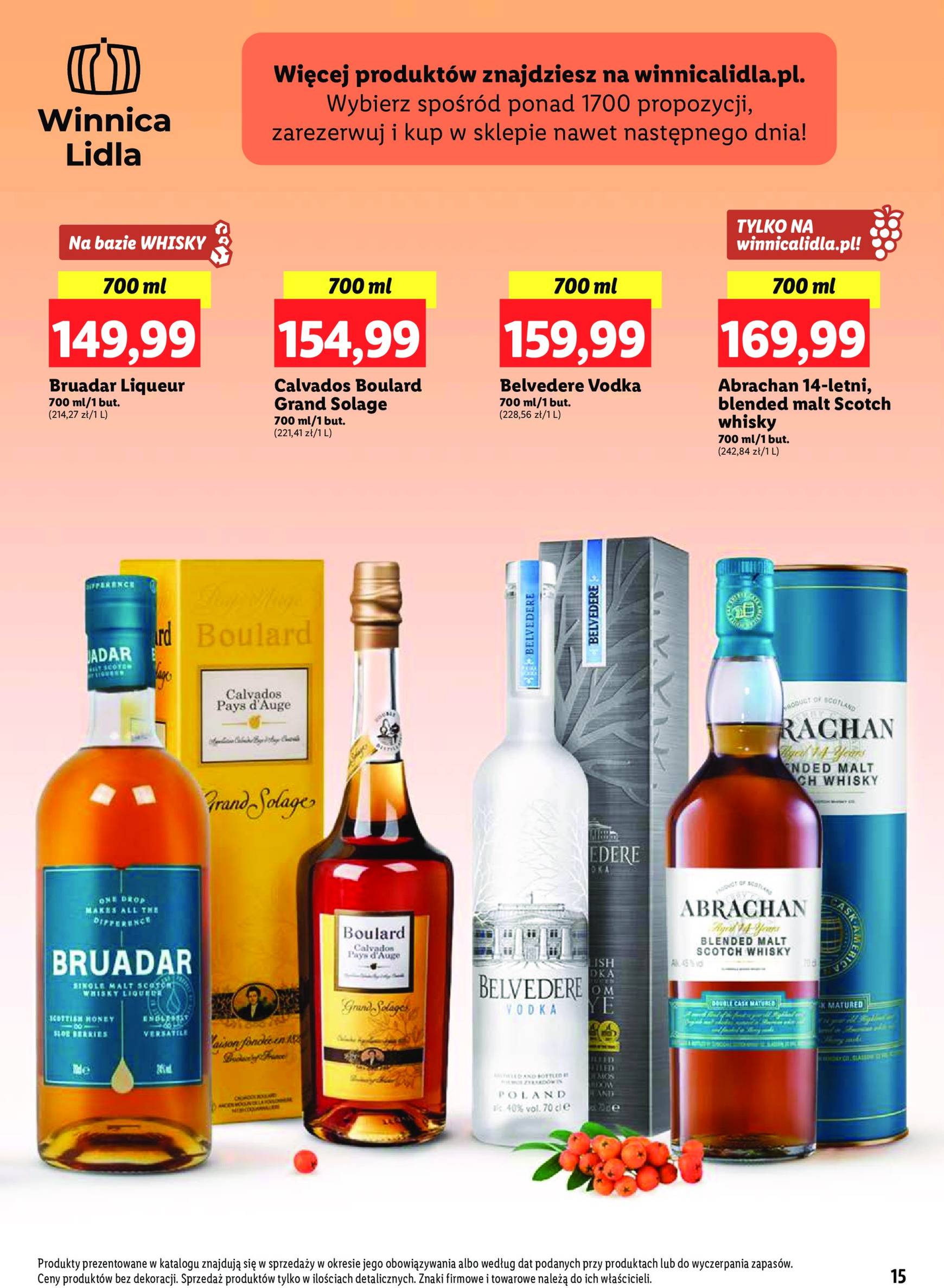 lidl - Aktualna Lidl - Katalog alkoholi mocnych gazetka ważna od 30.09. - 26.10. - page: 15