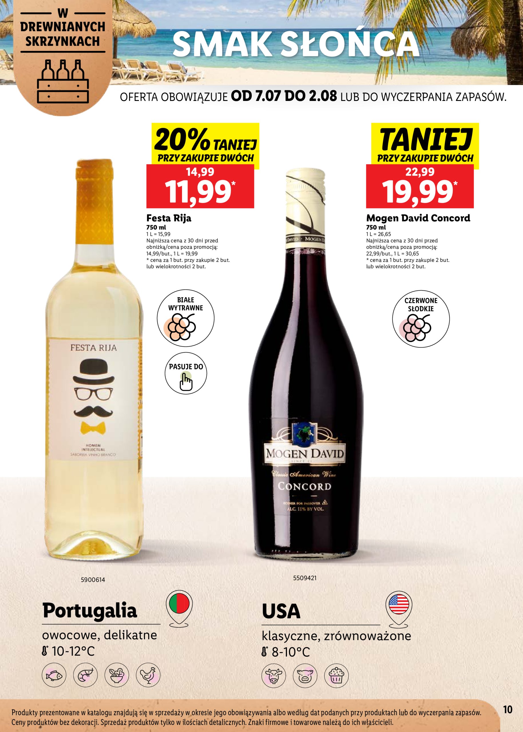lidl - Gazetka Lidl - Karta win ważna od 07.07. - 02.08. - page: 10