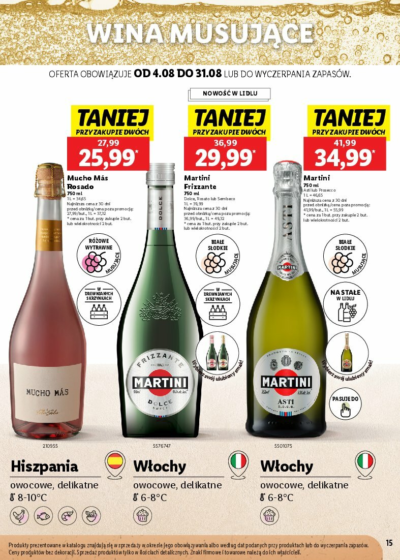 lidl - Gazetka Lidl - Karta win - ważna od 04.08. do 31.08. - page: 15