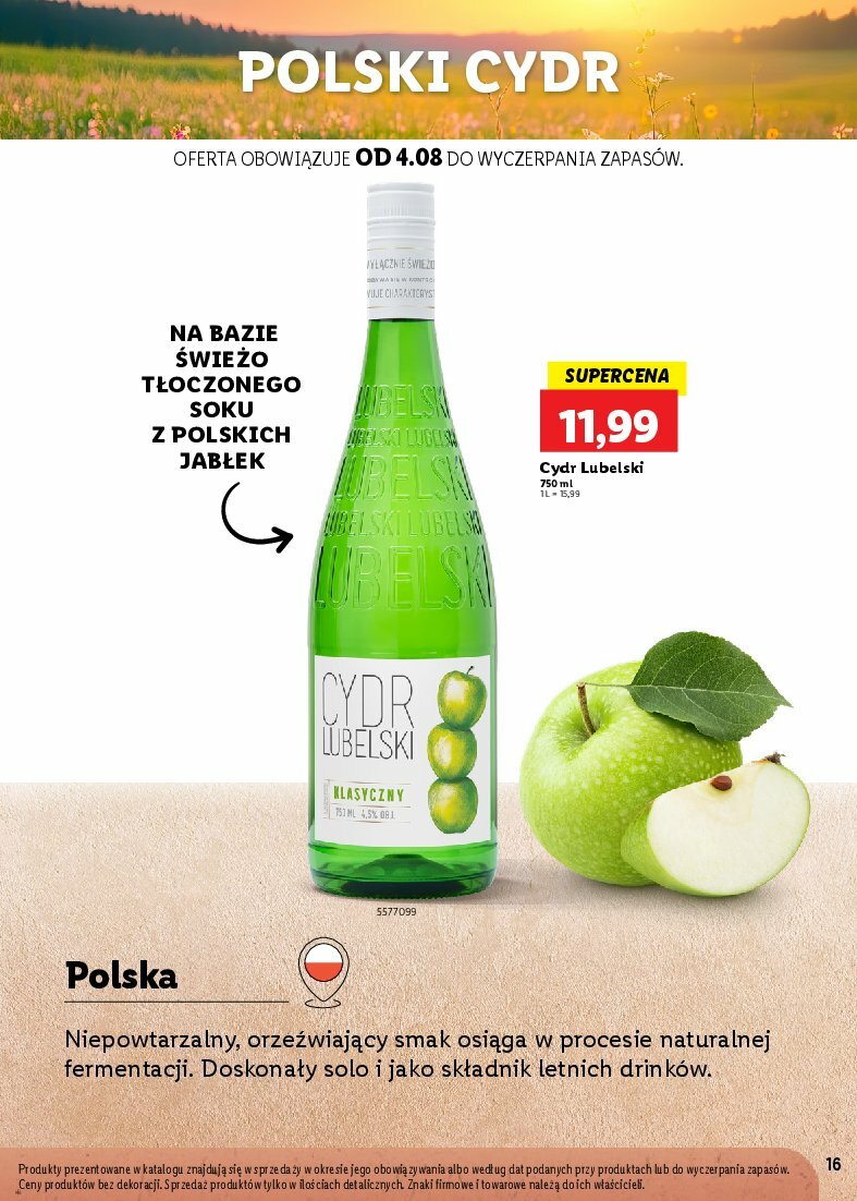 lidl - Gazetka Lidl - Karta win - ważna od 04.08. do 31.08. - page: 16