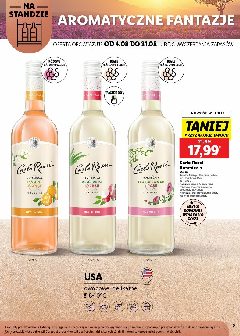 lidl - Gazetka Lidl - Karta win - ważna od 04.08. do 31.08. - page: 8