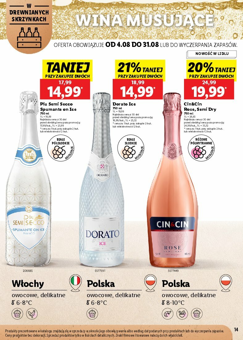 lidl - Gazetka Lidl - Karta win - ważna od 04.08. do 31.08. - page: 14