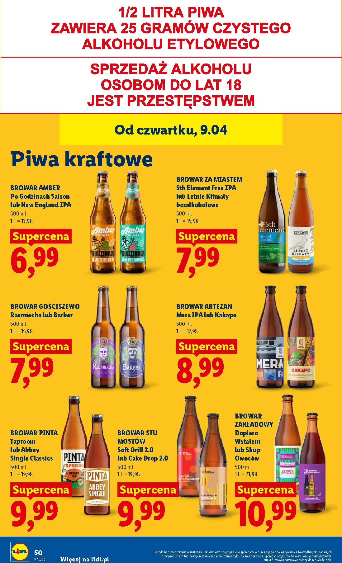 lidl - Nowa gazetka Lidl ważna od 09.04.2026 do 11.04.2026 - page: 50