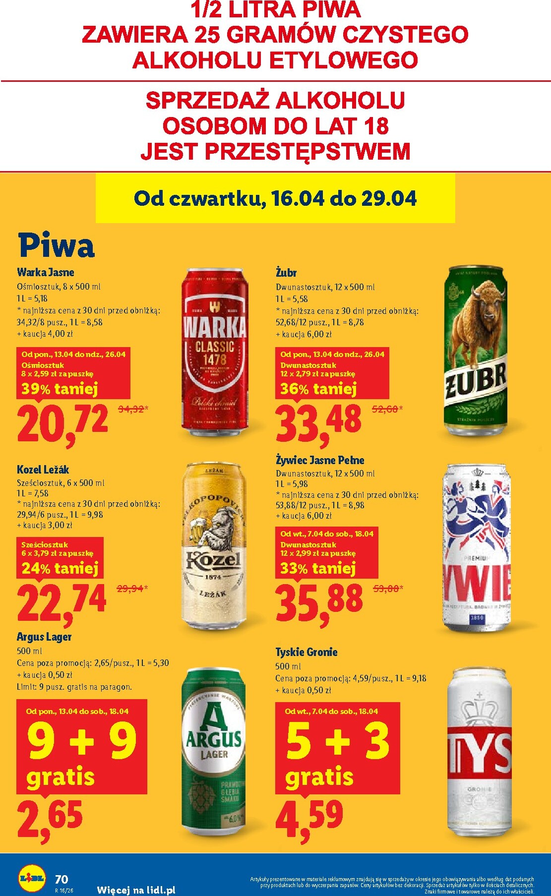 lidl - Nowa gazetka Lidl ważna od 16.04.2026 do 18.04.2026 - page: 70