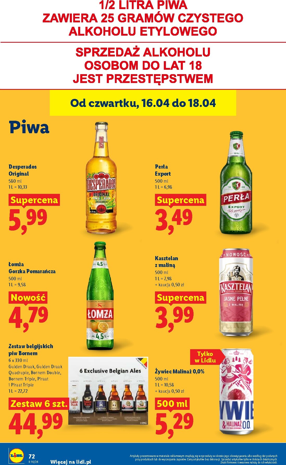 lidl - Nowa gazetka Lidl ważna od 16.04.2026 do 18.04.2026 - page: 72