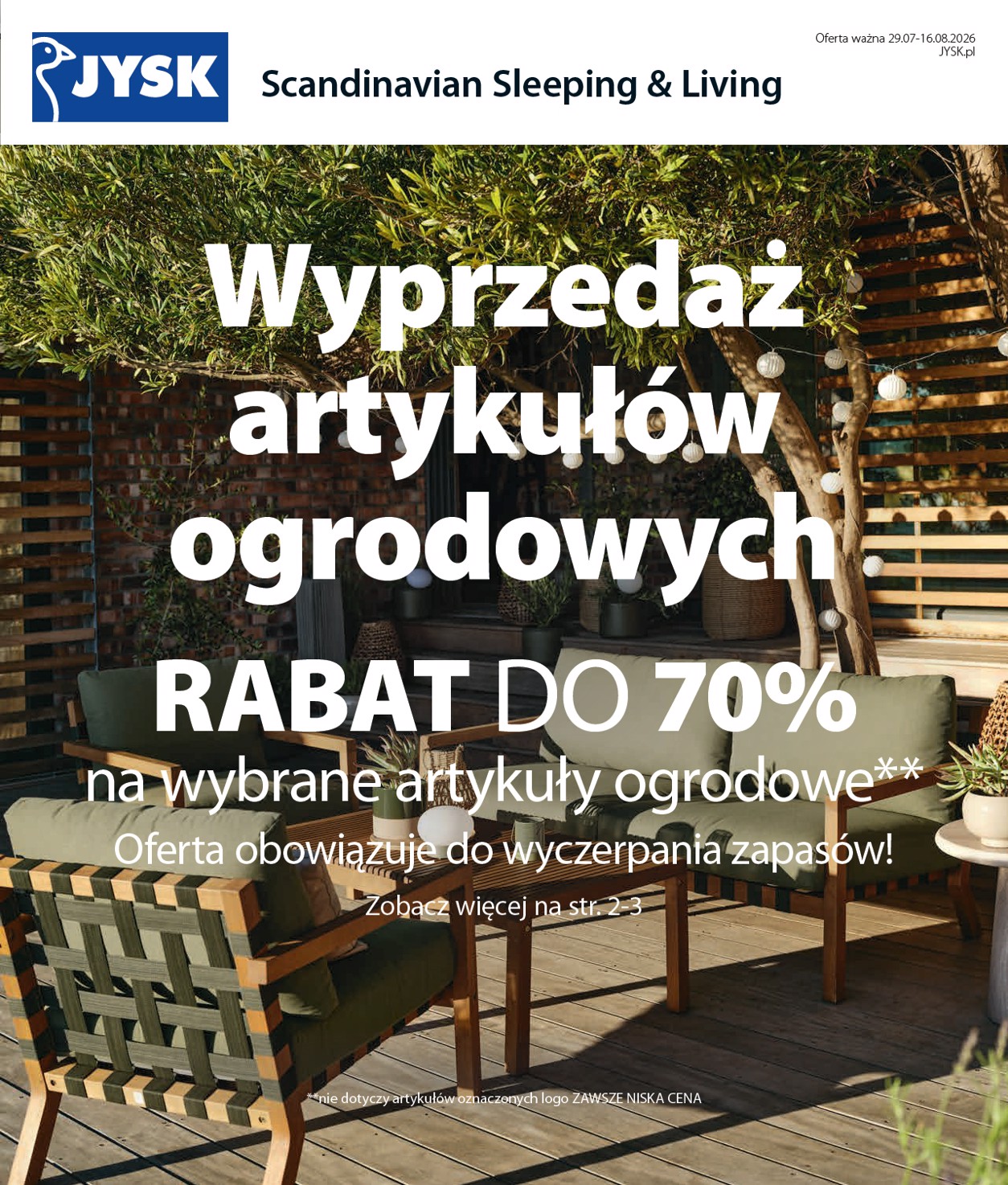 jysk - Aktualna gazetka JYSK ważna od 29.07.2026 do 16.08.2026 - page: 1