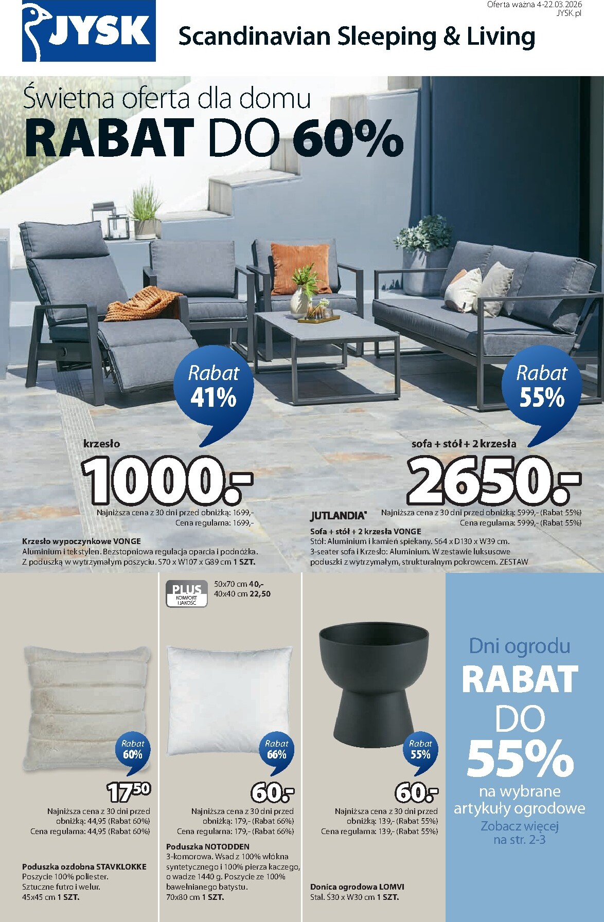 jysk - Gazetka JYSK - ważna od 04.03.2026 do 22.03.2026 - page: 1