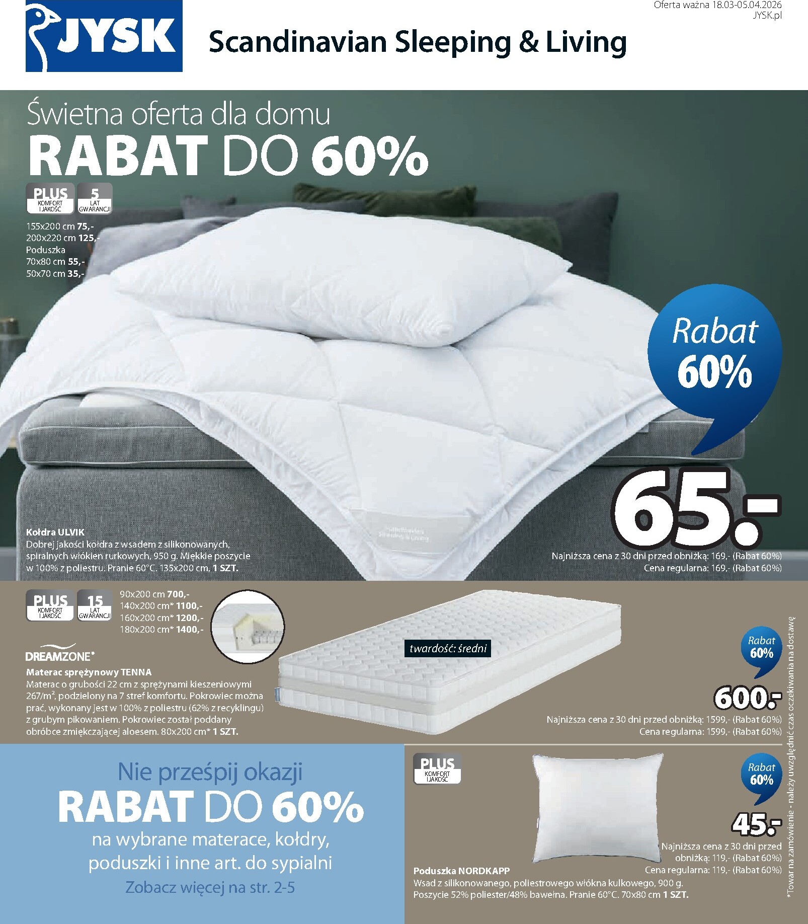 jysk - Gazetka JYSK - ważna od 18.03.2026 do 05.04.2026