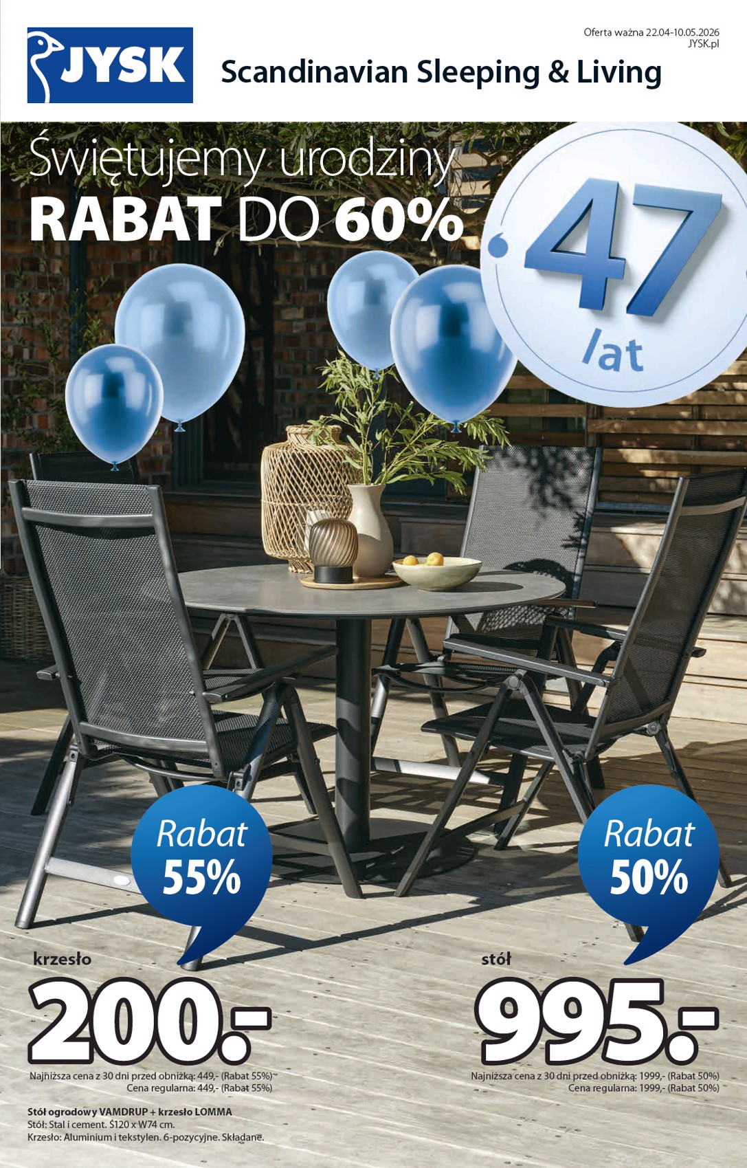 jysk - Aktualna gazetka JYSK ważna od 22.04.2026 do 10.05.2026