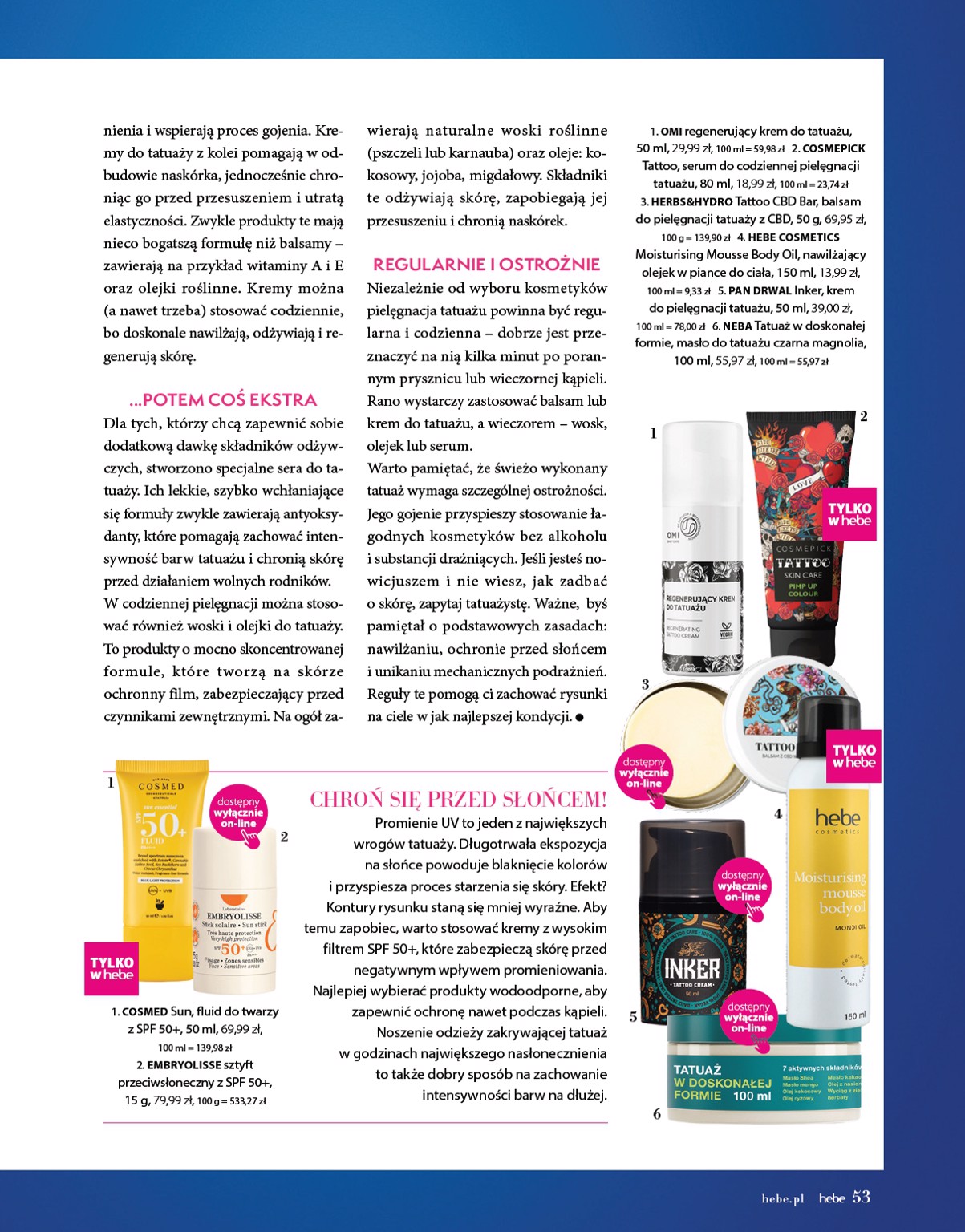 hebe - Hebe - Magazyn gazetka ważna od 01.05. - 30.06. - page: 53 hebe - Hebe - Magazyn gazetka ważna od 01.05. - 30.06. - page: 53
