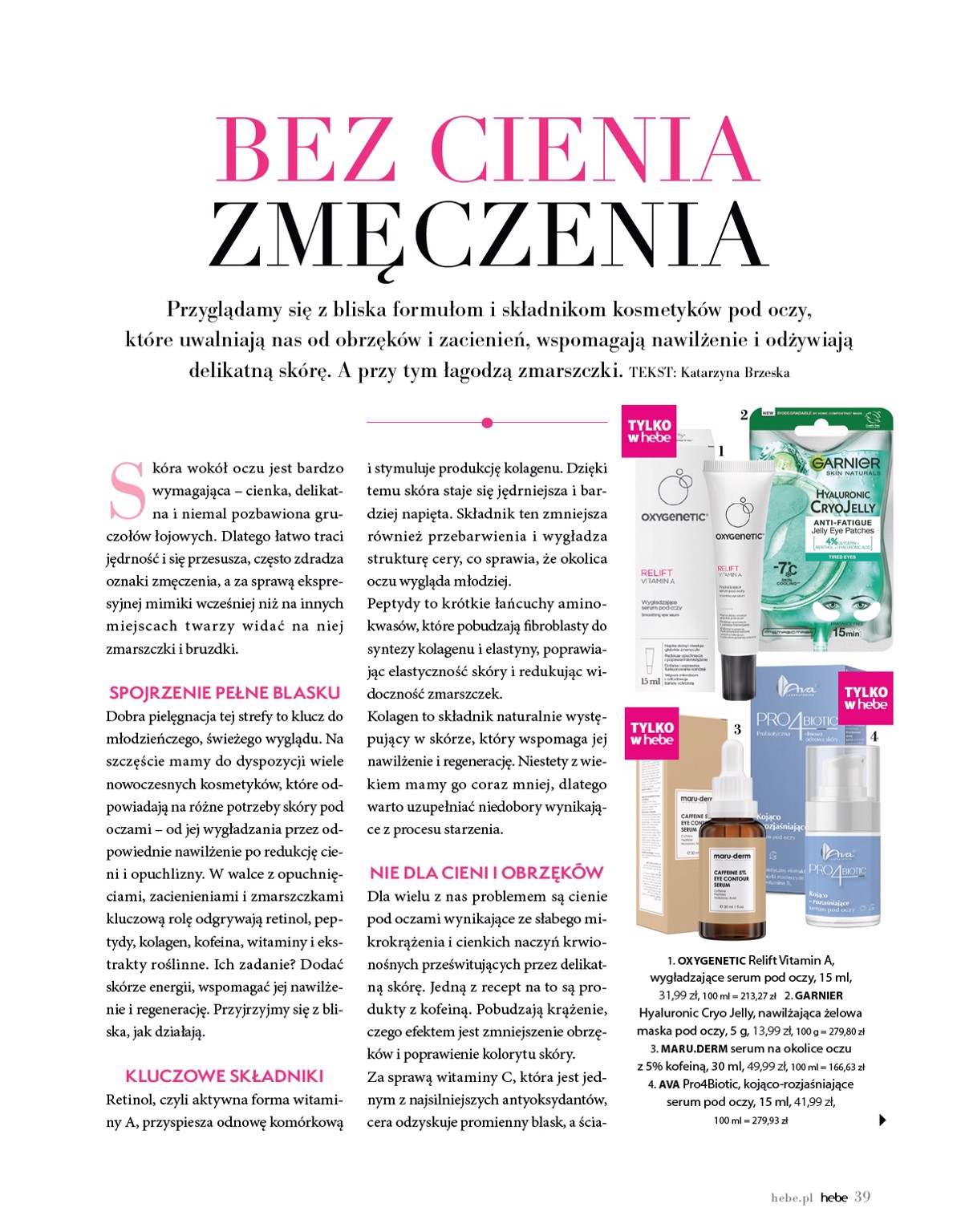 hebe - Hebe - Magazyn gazetka ważna od 01.05. - 30.06. - page: 39 hebe - Hebe - Magazyn gazetka ważna od 01.05. - 30.06. - page: 39