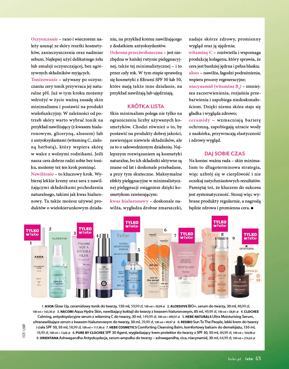 hebe - Hebe - Magazyn gazetka ważna od 01.05. - 30.06. - page: 43 hebe - Hebe - Magazyn gazetka ważna od 01.05. - 30.06. - page: 43
