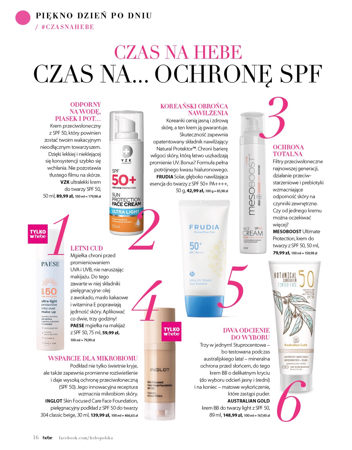 hebe - Hebe - Magazyn gazetka ważna od 01.05. - 30.06. - page: 16 hebe - Hebe - Magazyn gazetka ważna od 01.05. - 30.06. - page: 16
