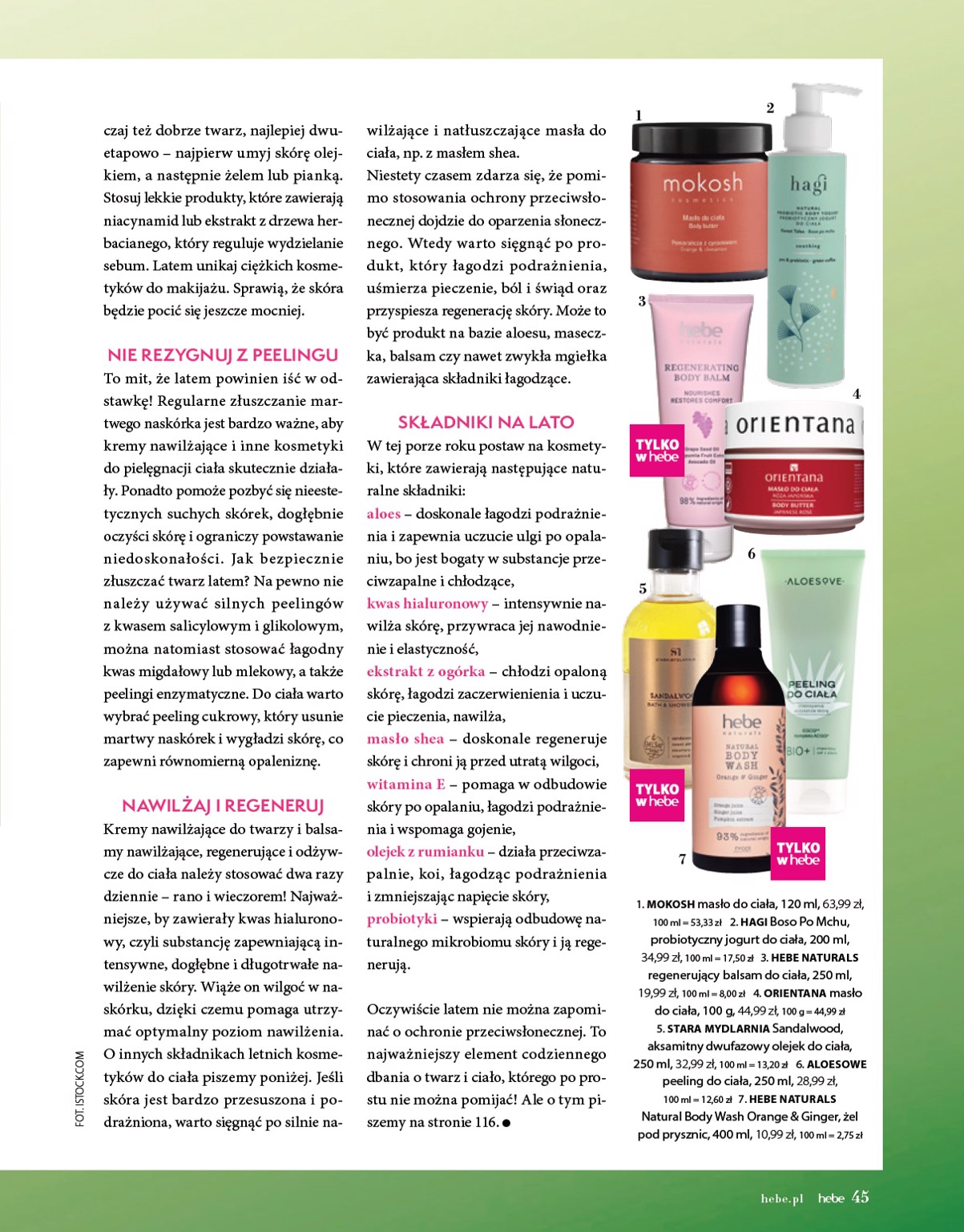hebe - Gazetka Hebe - Magazyn ważna od 01.07. - 31.08. - page: 45